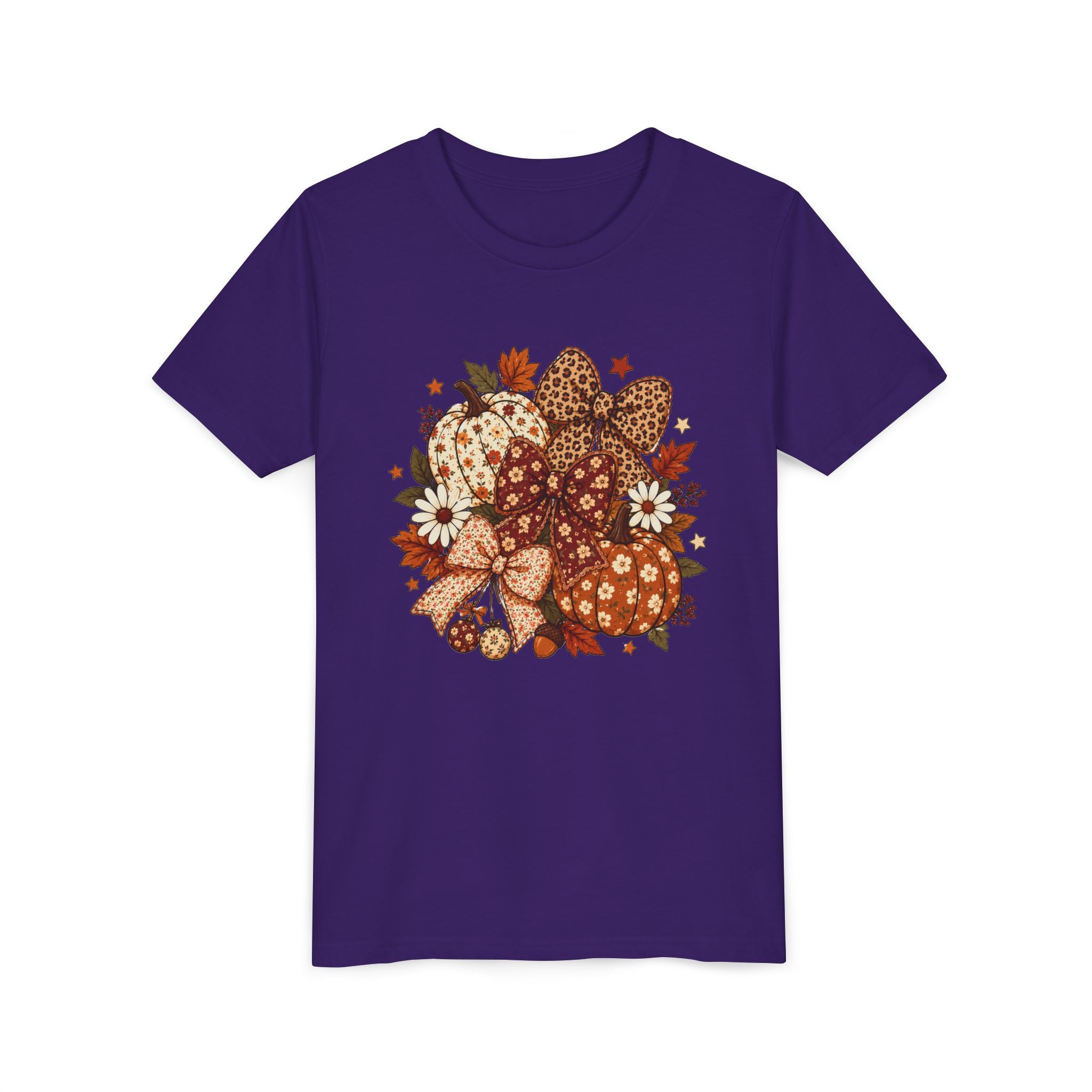 Youth Tee — Autumn Pumpkin Bouquet Graphic Shirt