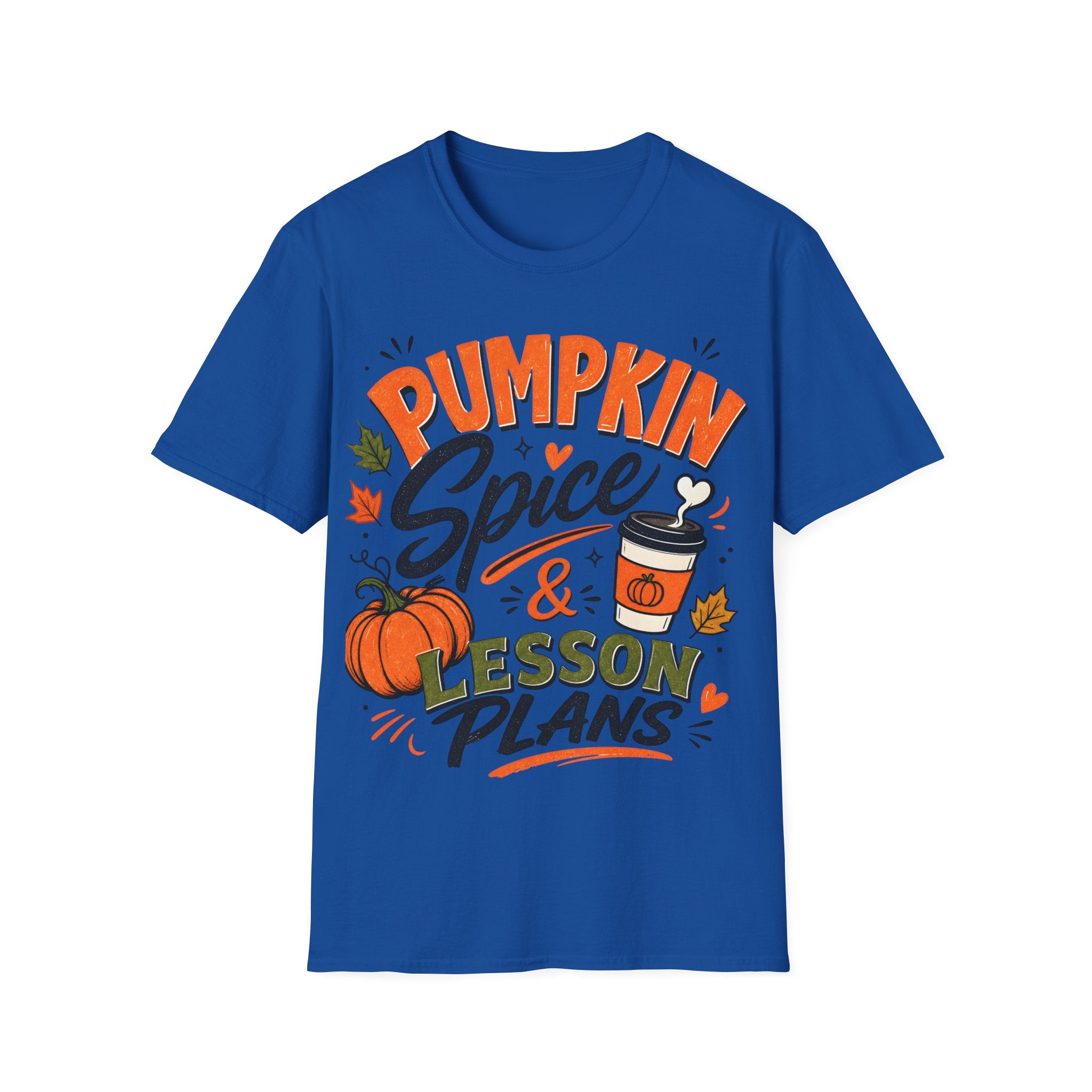 Pumpkin Spice & Lesson Plans T-Shirt — Cozy Fall Teacher Shirt
