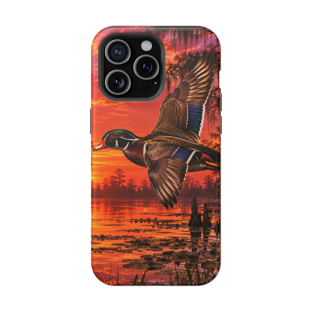 Wood Duck Sunset Phone Case — Magnetic Impact-Resistant