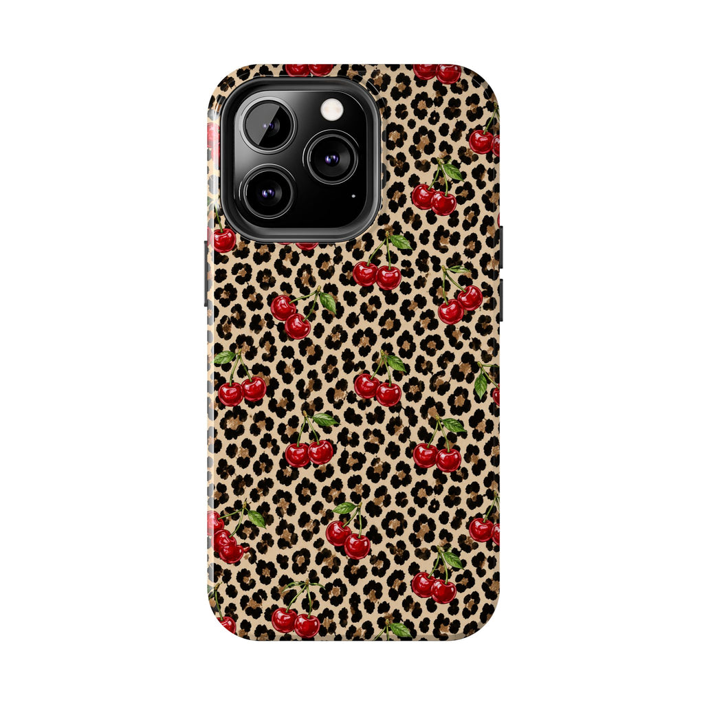Cherry Leopard Tough Phone Case