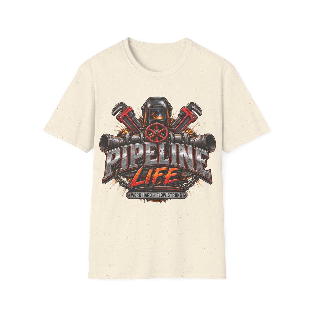 Pipeline Life T-Shirt — Industrial Welding & Pipefitting Crew Tee