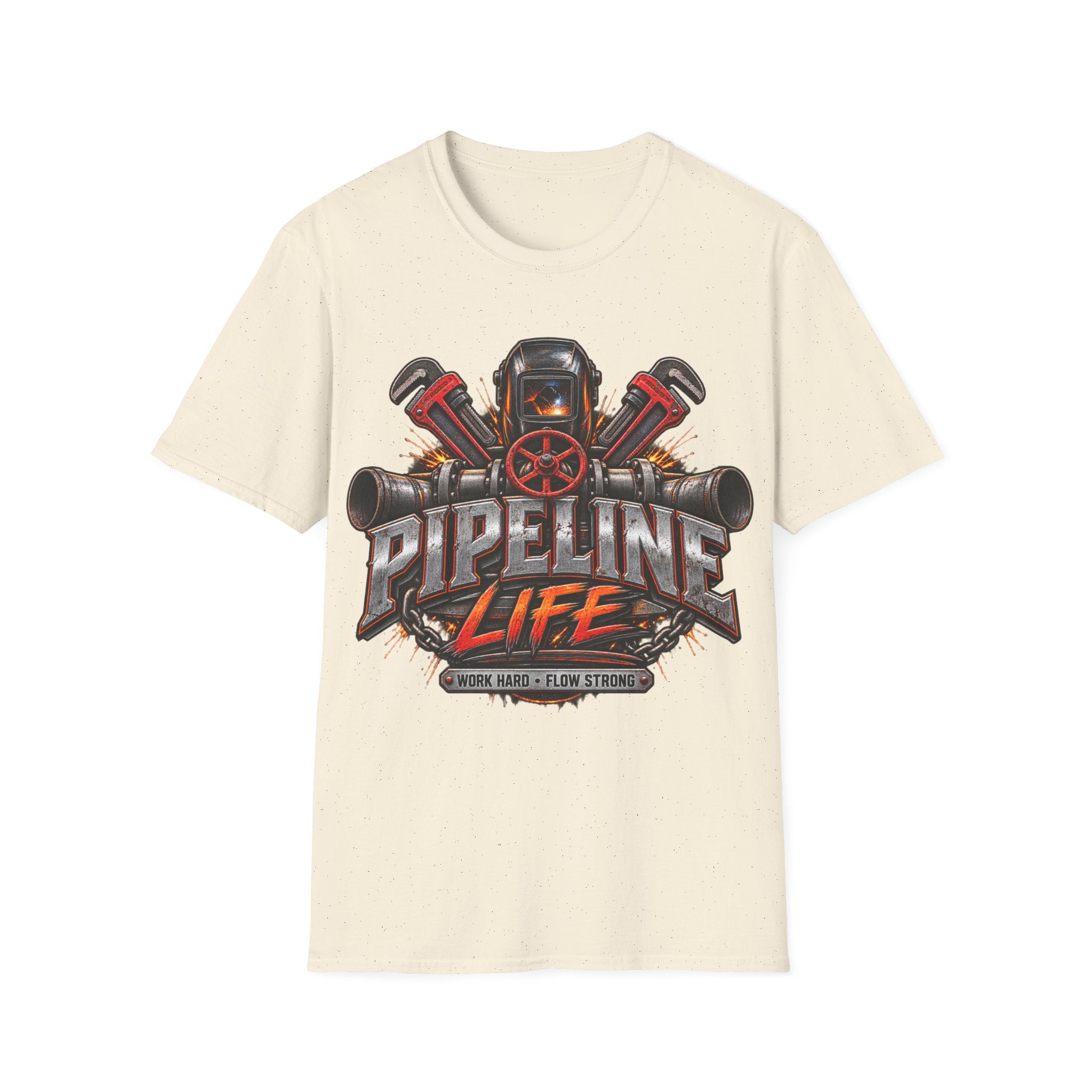 Pipeline Life T-Shirt — Industrial Welding & Pipefitting Crew Tee