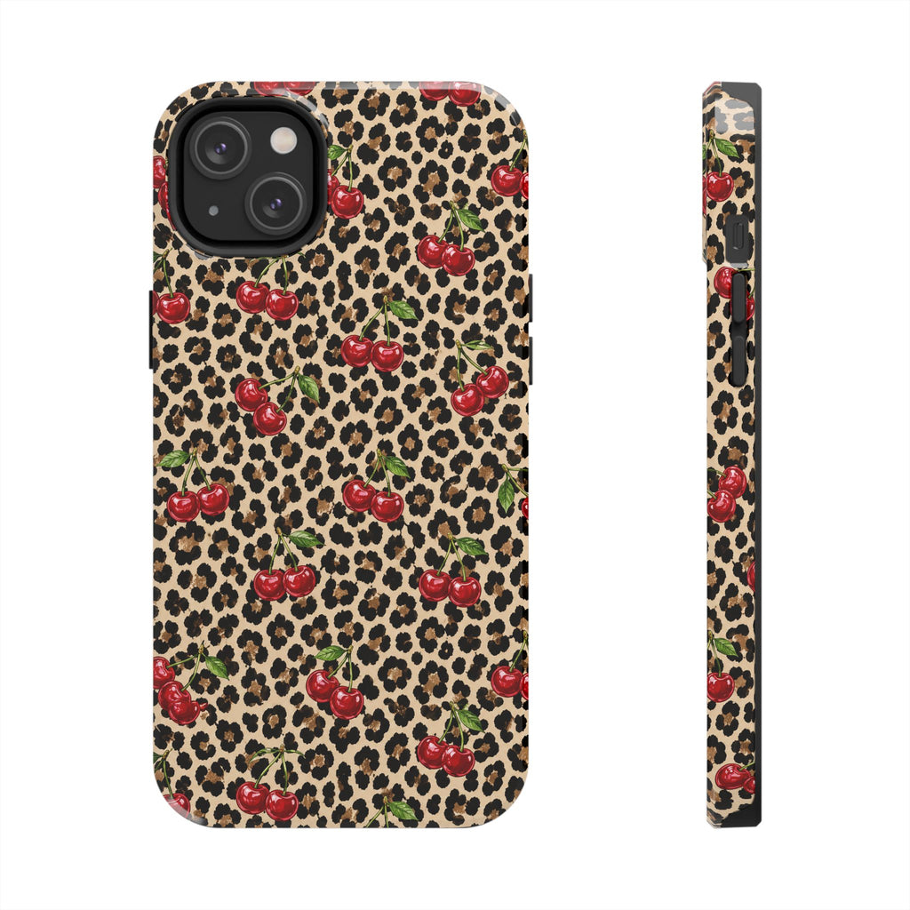 Cherry Leopard Tough Phone Case