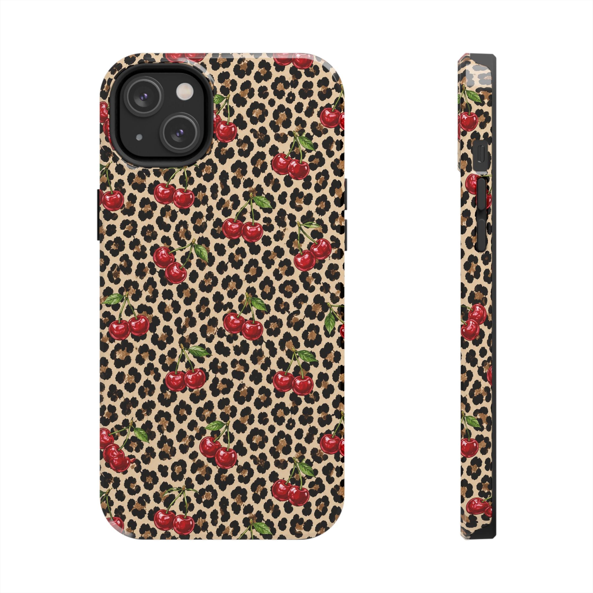 Cherry Leopard Tough Phone Case