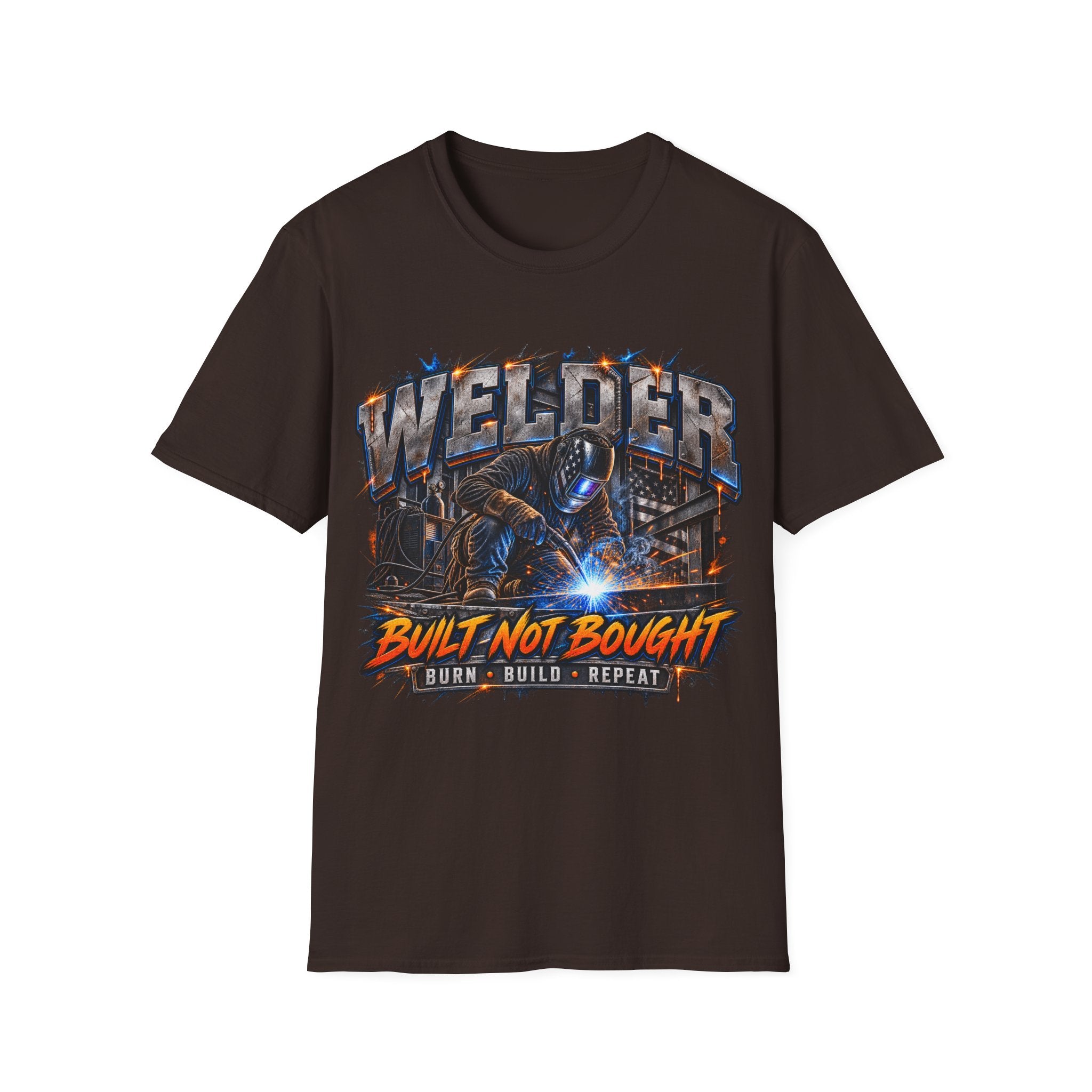Welder T-Shirt — “Built Not Bought” Welding Worker Tee