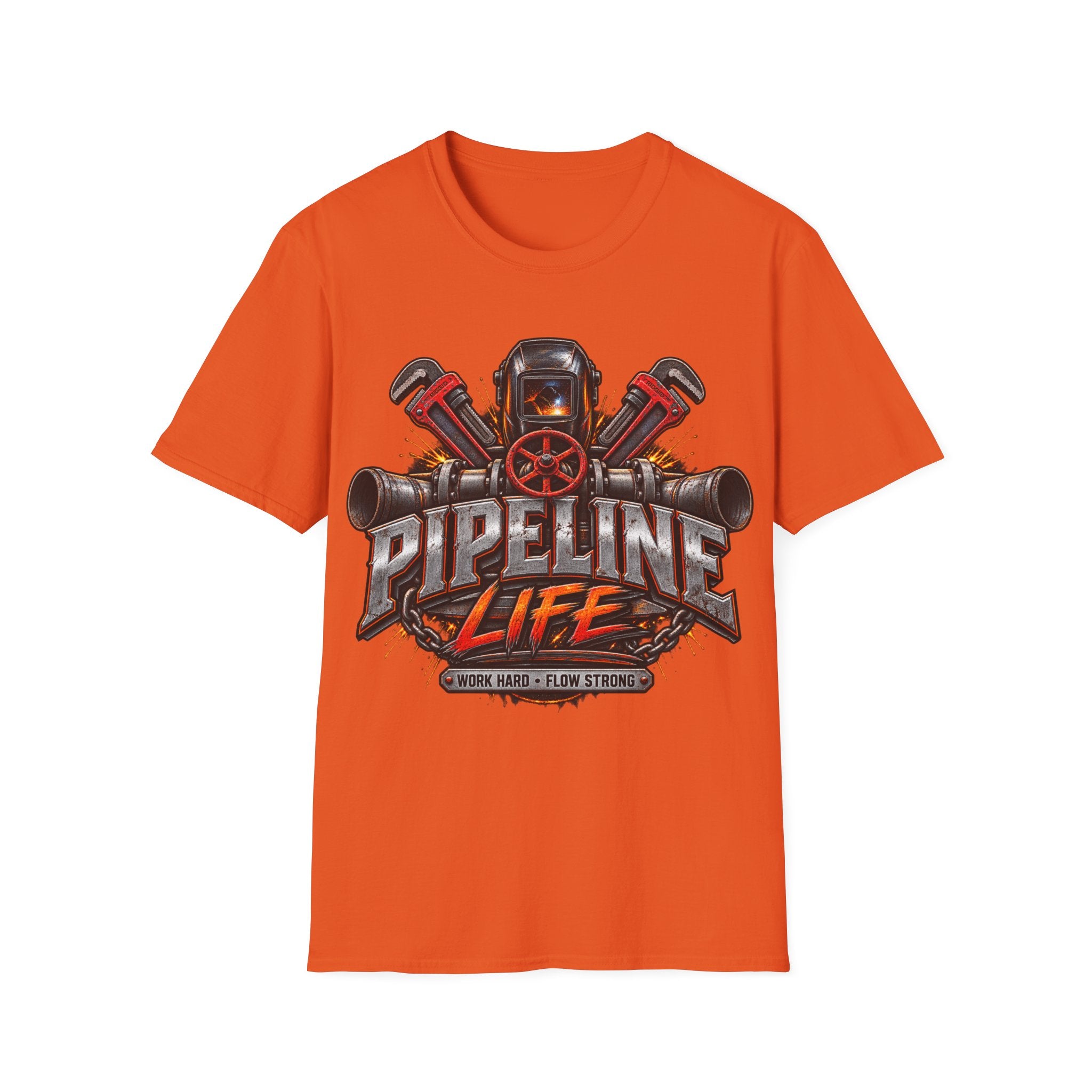 Pipeline Life T-Shirt — Industrial Welding & Pipefitting Crew Tee