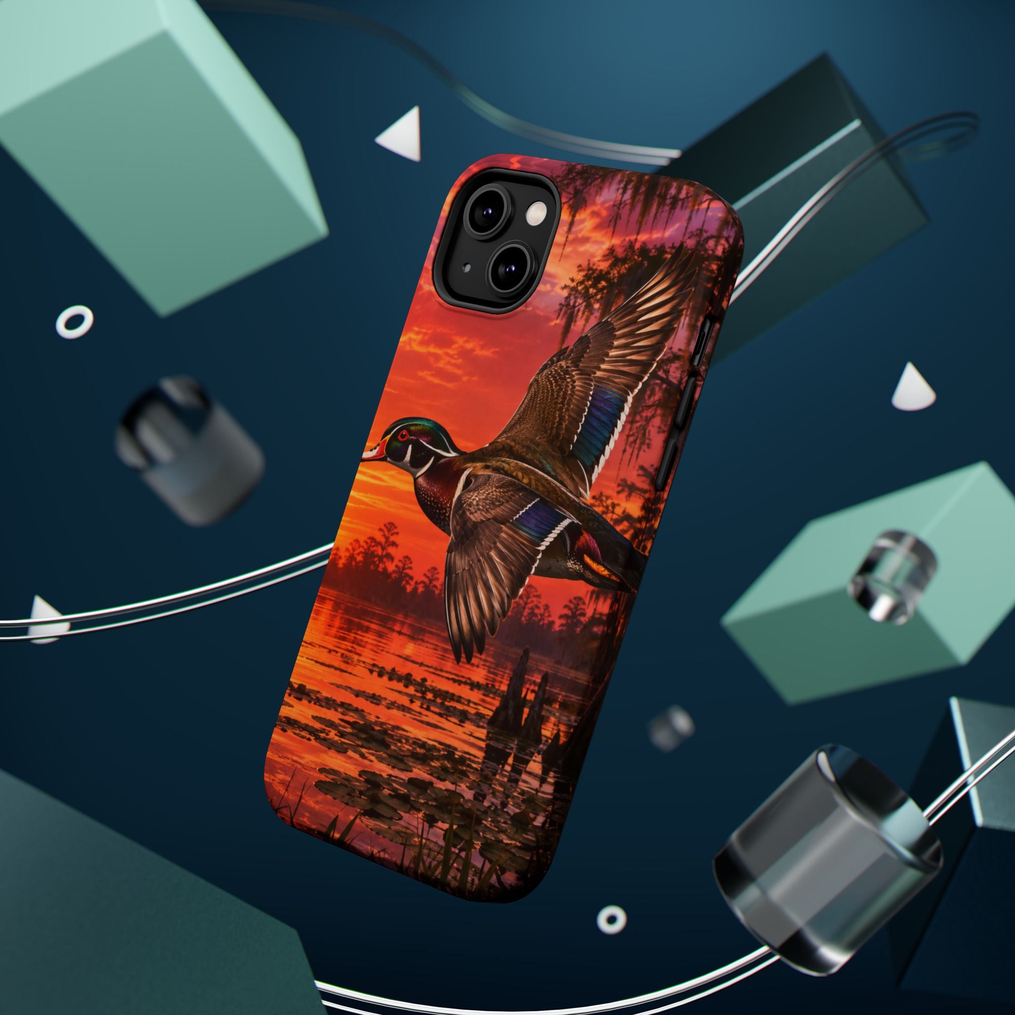 Wood Duck Sunset Phone Case — Magnetic Impact-Resistant