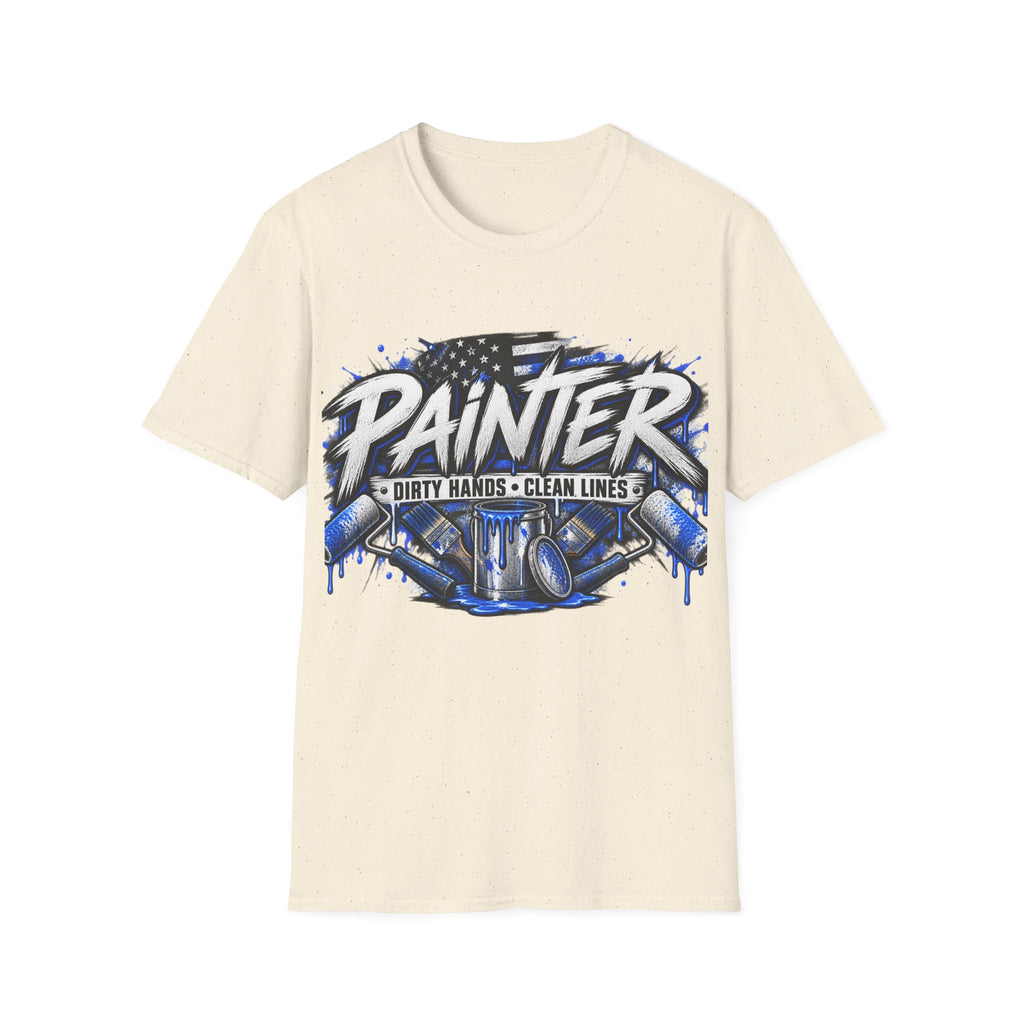 Painter T-Shirt — "Dirty Hands • Clean Lines" Graphic Tee for Painters