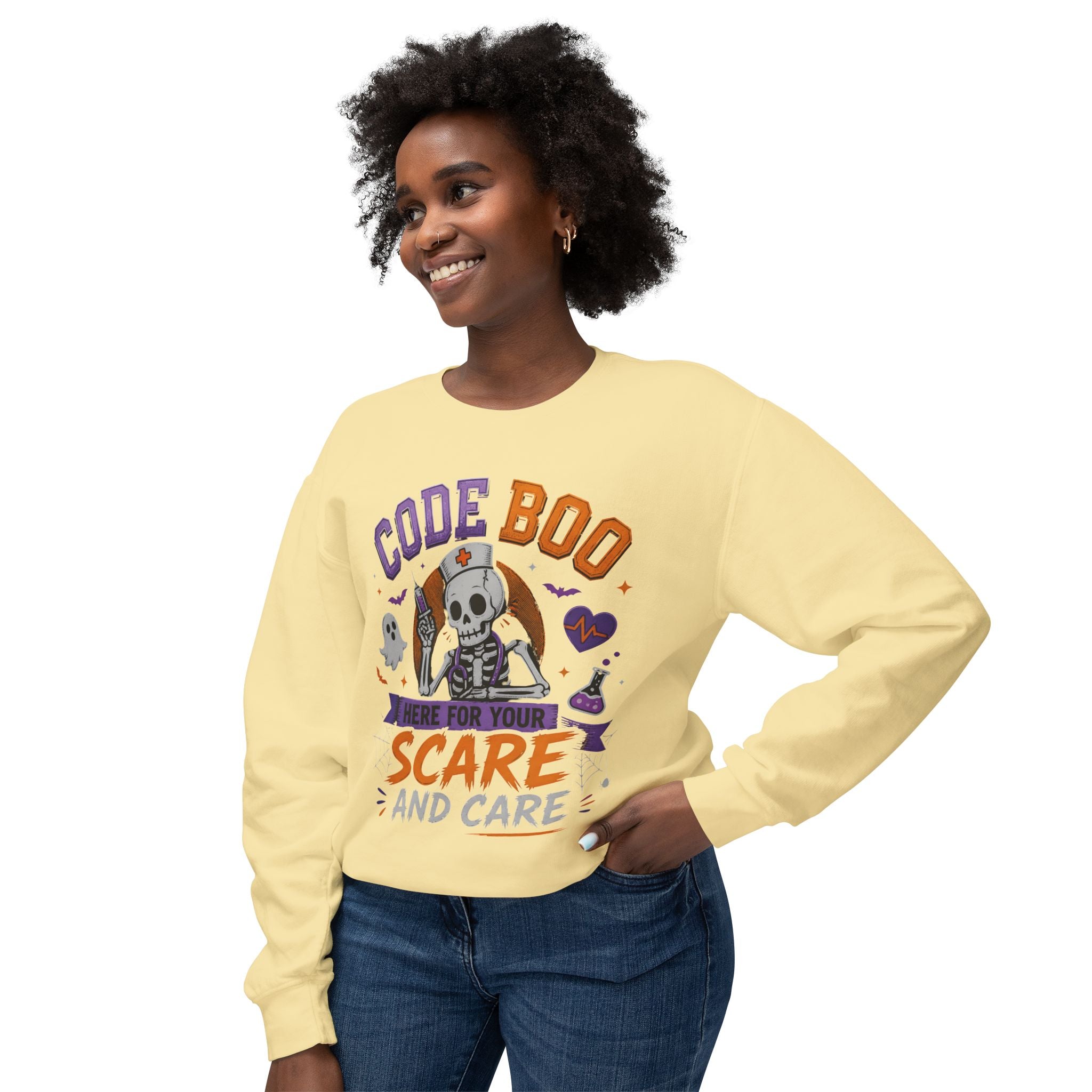 Nurse Skeleton 'Code Boo' Sweatshirt