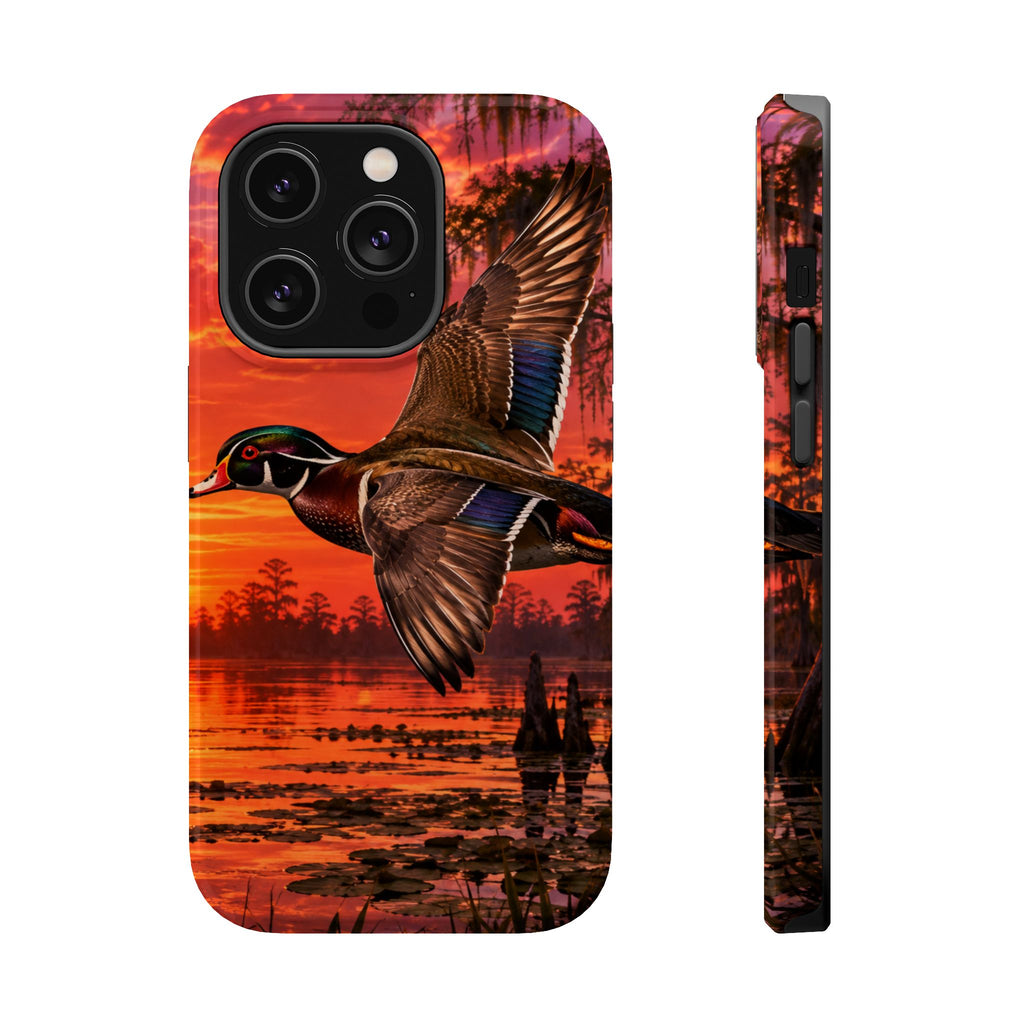 Wood Duck Sunset Phone Case — Magnetic Impact-Resistant