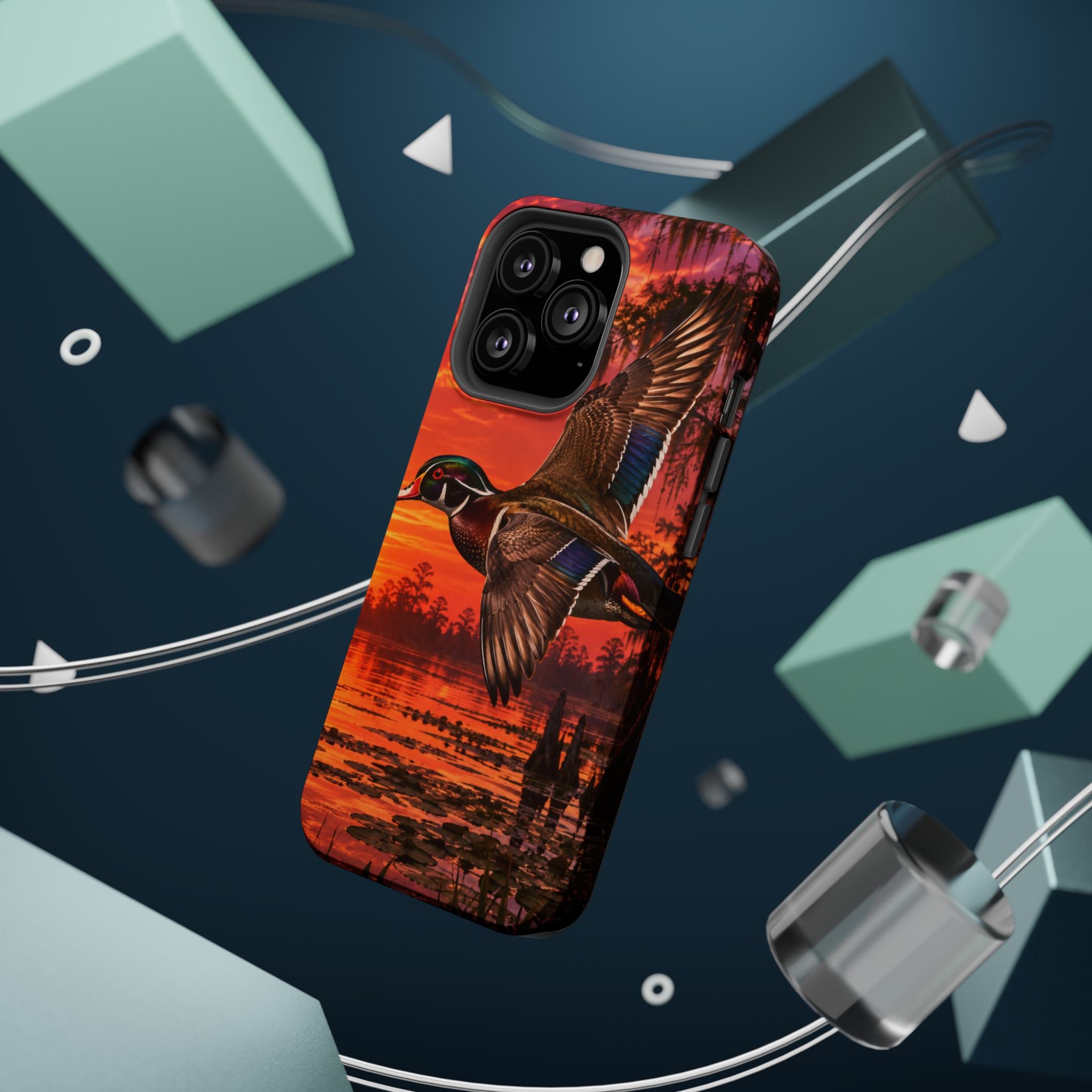 Wood Duck Sunset Phone Case — Magnetic Impact-Resistant
