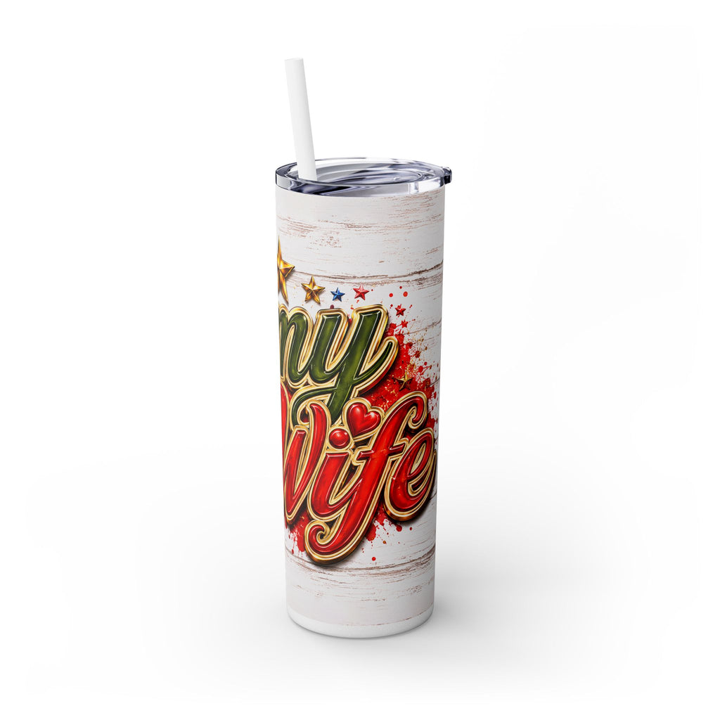 Army Wife Tumbler With Changeable Colored Straw