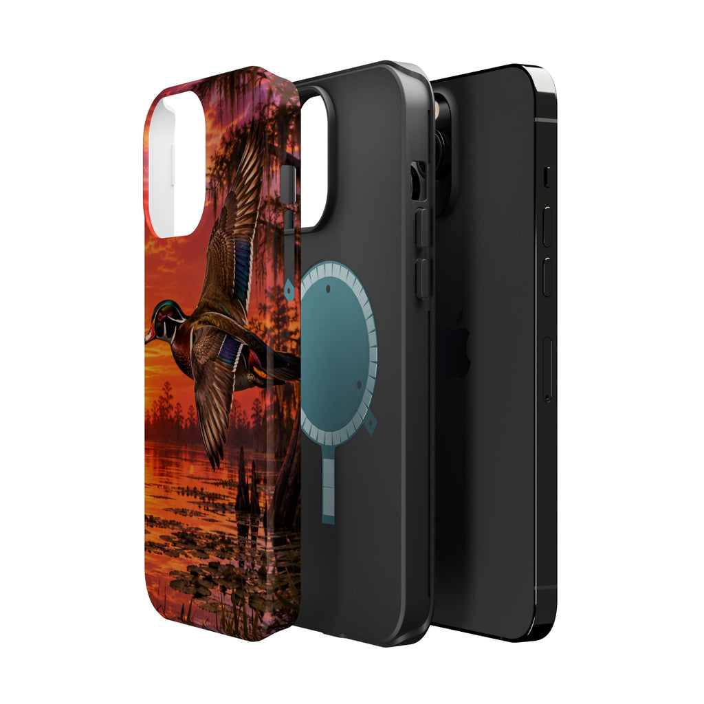 Wood Duck Sunset Phone Case — Magnetic Impact-Resistant