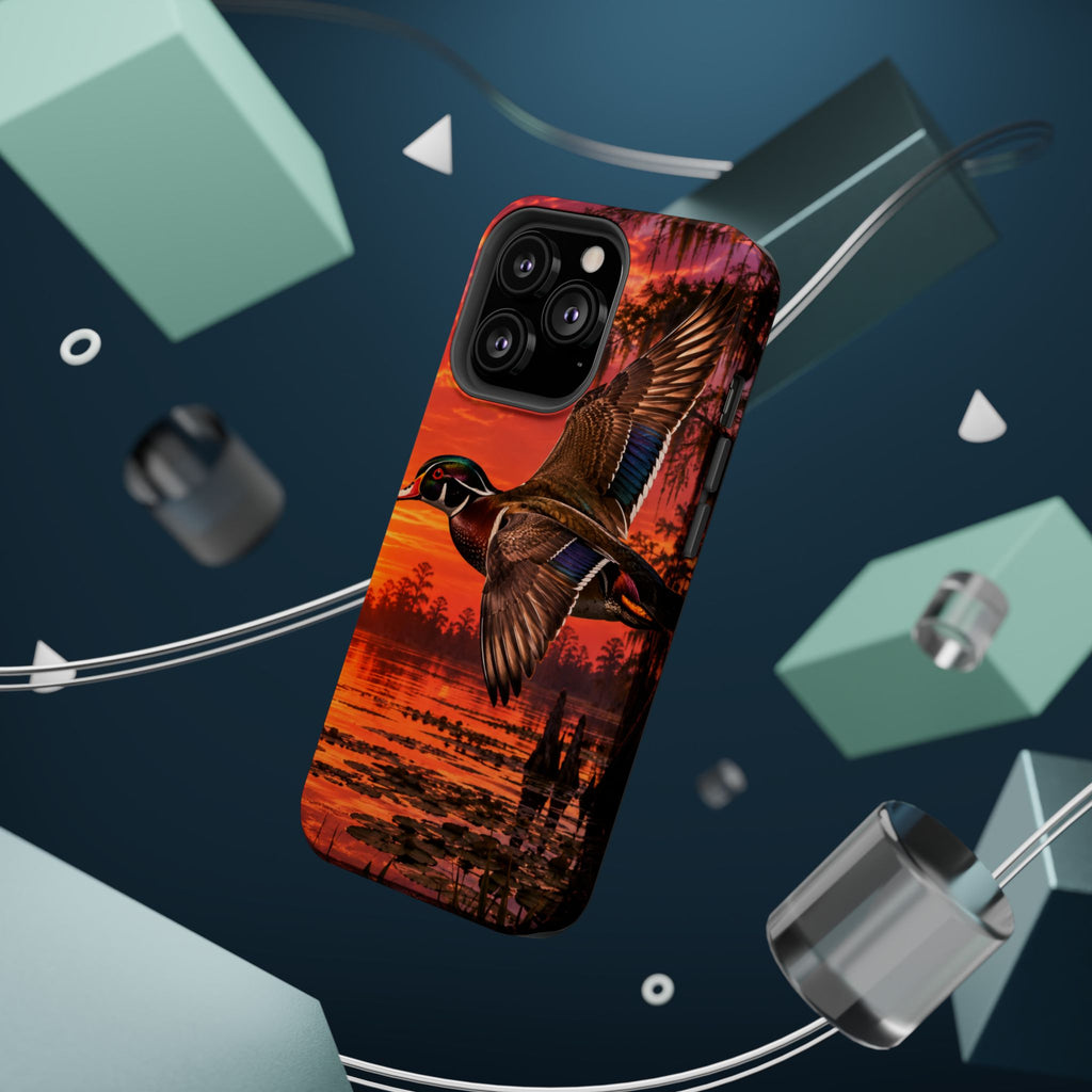 Wood Duck Sunset Phone Case — Magnetic Impact-Resistant
