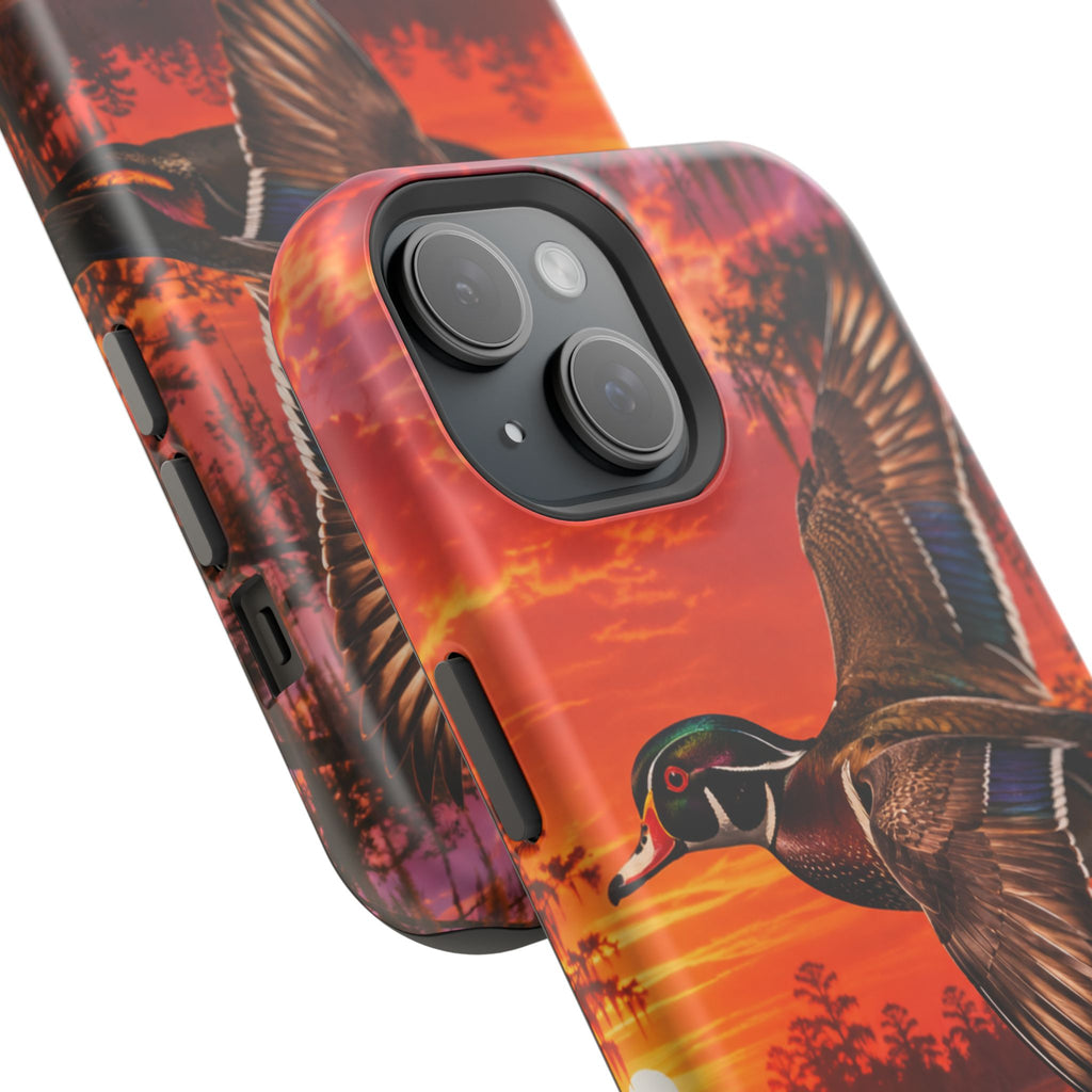 Wood Duck Sunset Phone Case — Magnetic Impact-Resistant