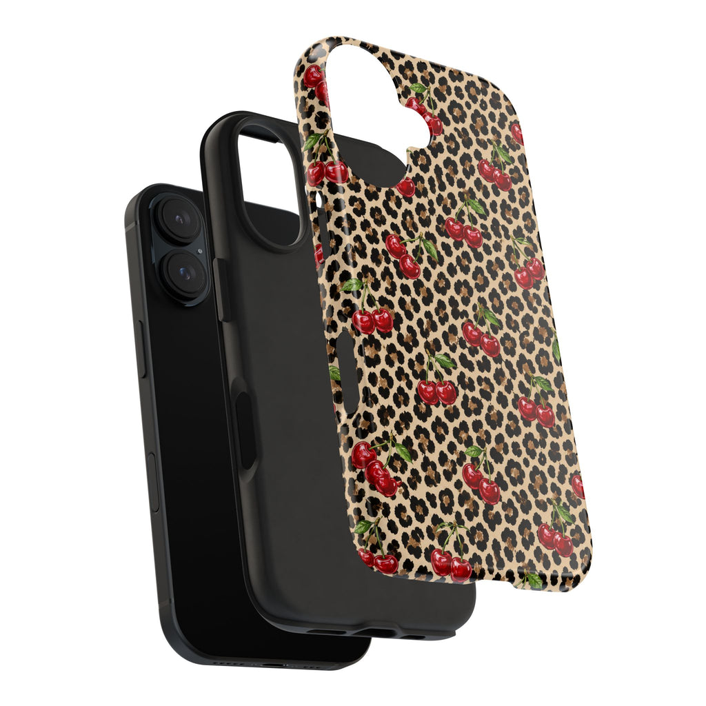 Cherry Leopard Tough Phone Case