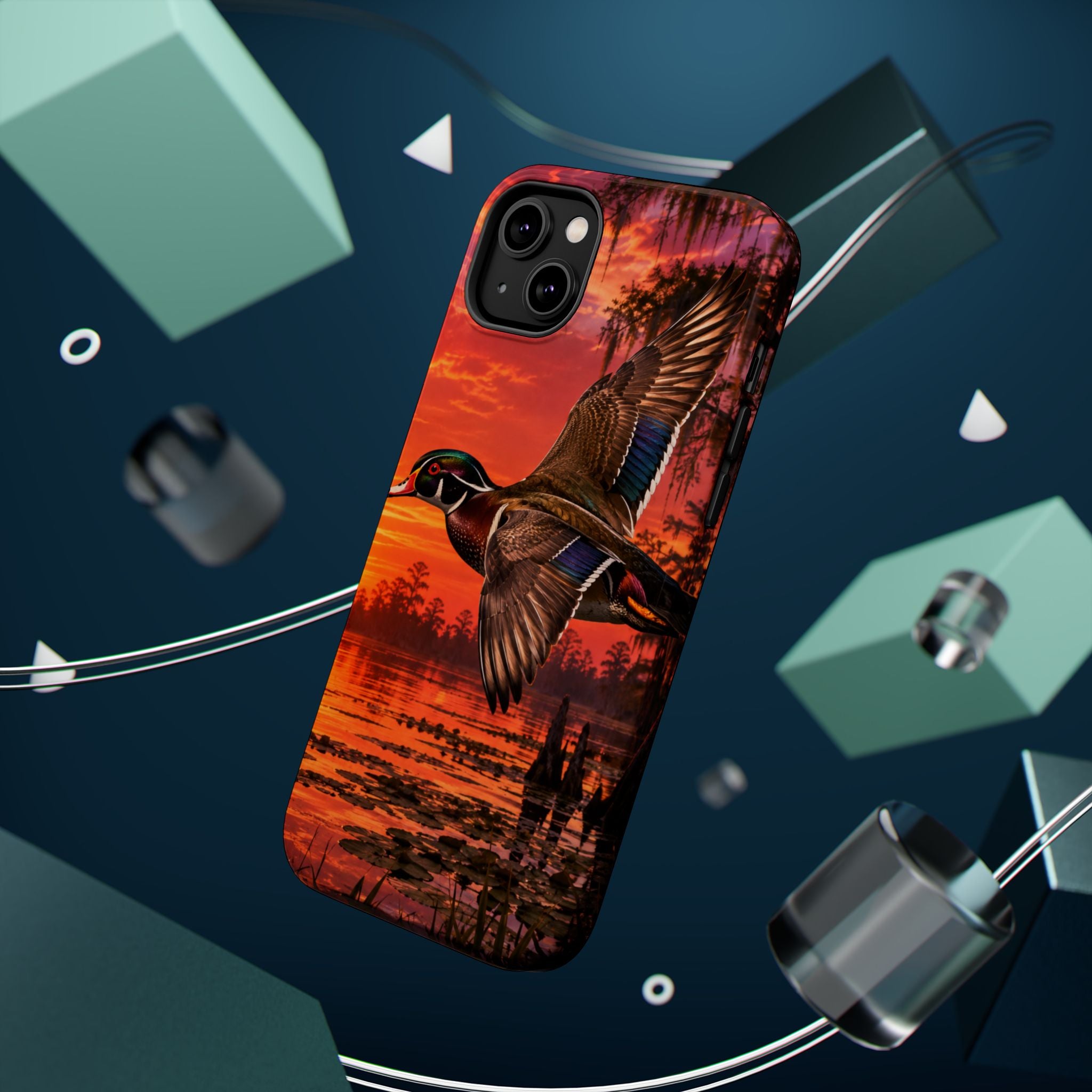 Wood Duck Sunset Phone Case — Magnetic Impact-Resistant