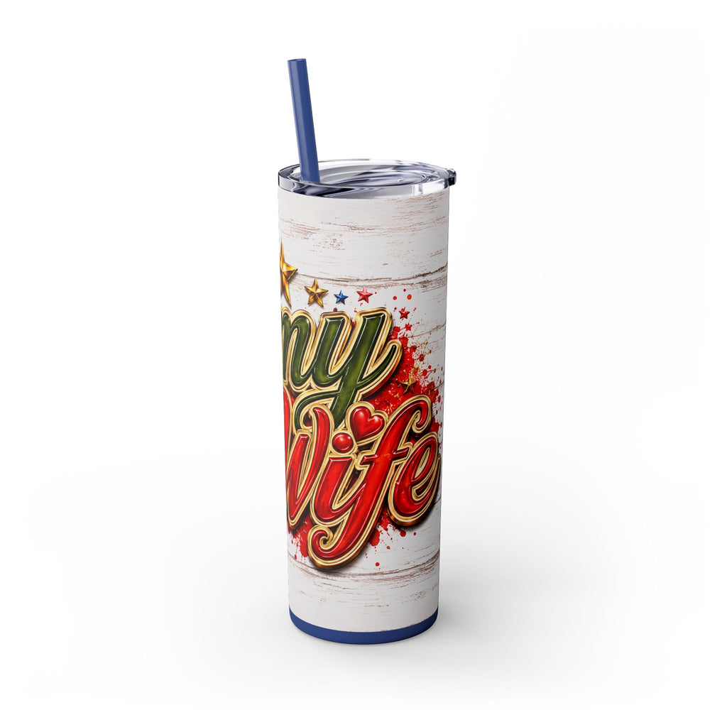 Army Wife Tumbler With Changeable Colored Straw