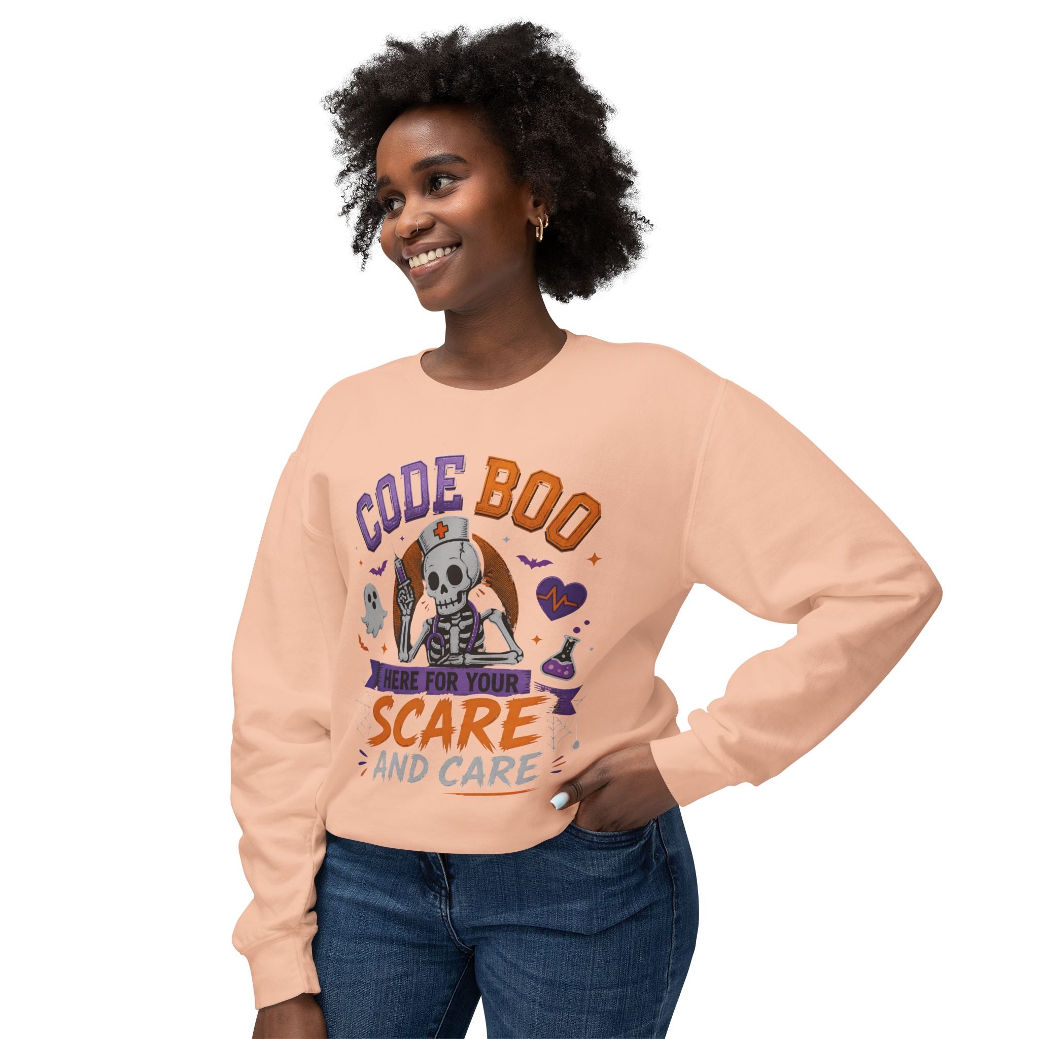 Nurse Skeleton 'Code Boo' Sweatshirt