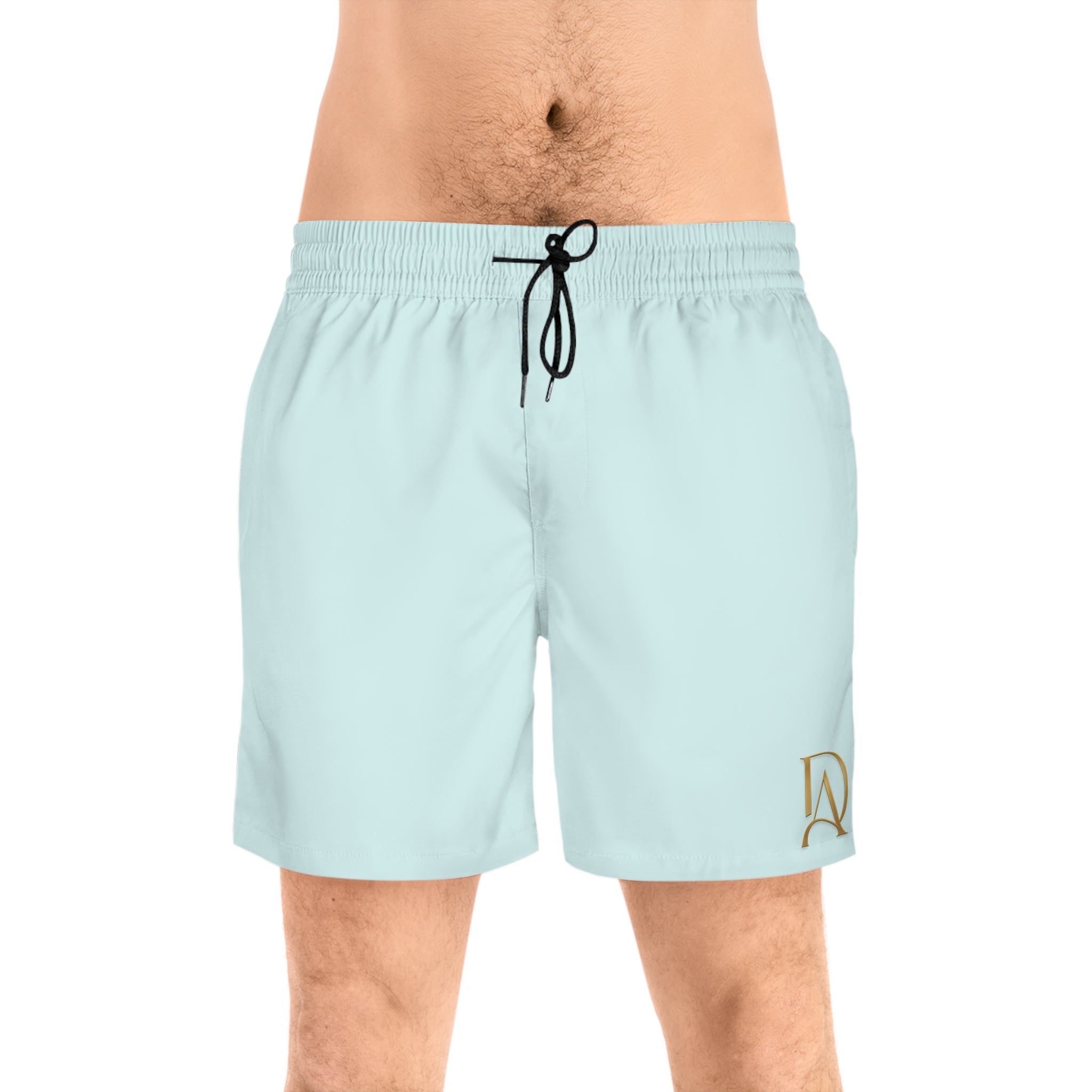 Men's light blue Swim Shorts — Mid-Length Beach Trunks