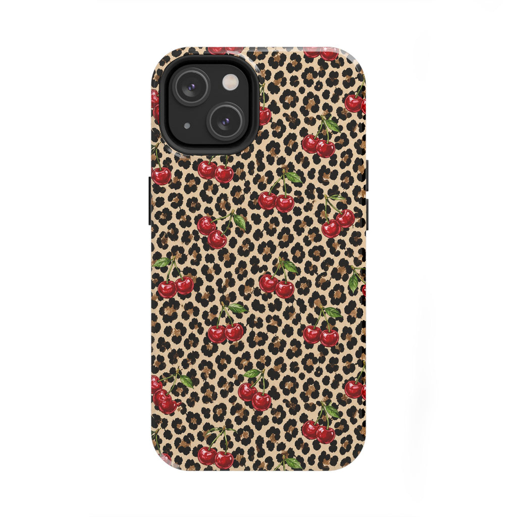 Cherry Leopard Tough Phone Case