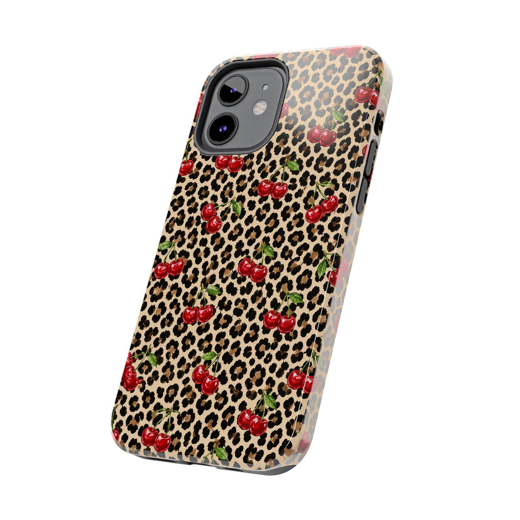 Cherry Leopard Tough Phone Case