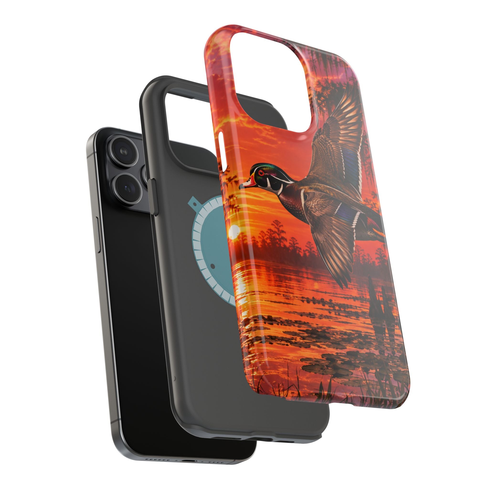 Wood Duck Sunset Phone Case — Magnetic Impact-Resistant