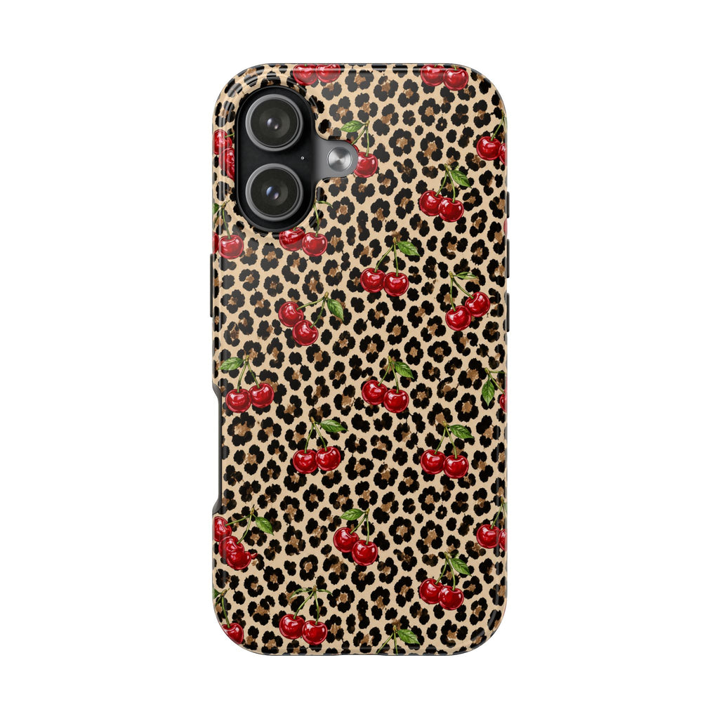 Cherry Leopard Tough Phone Case