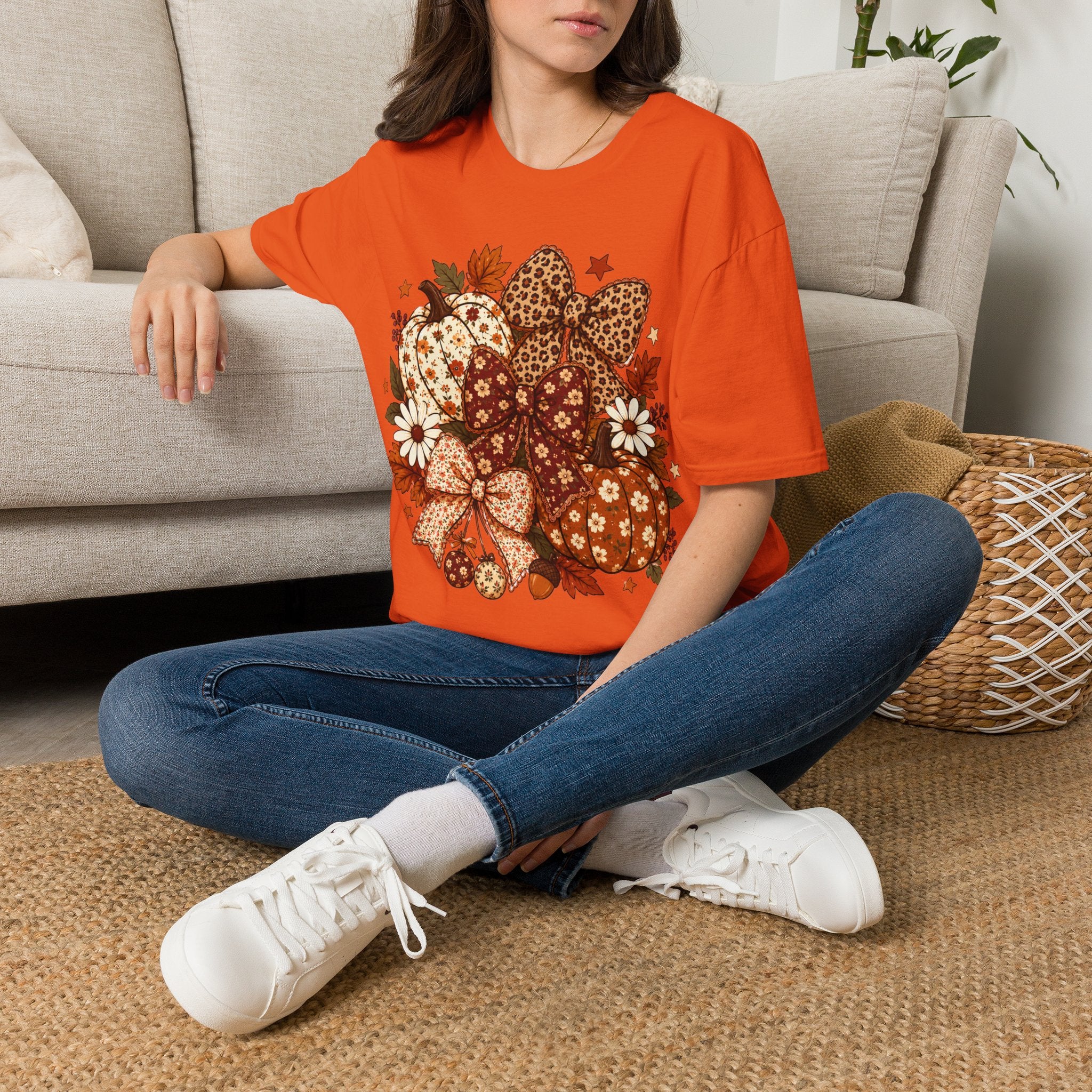 Fall Leopard Pumpkins T-Shirt