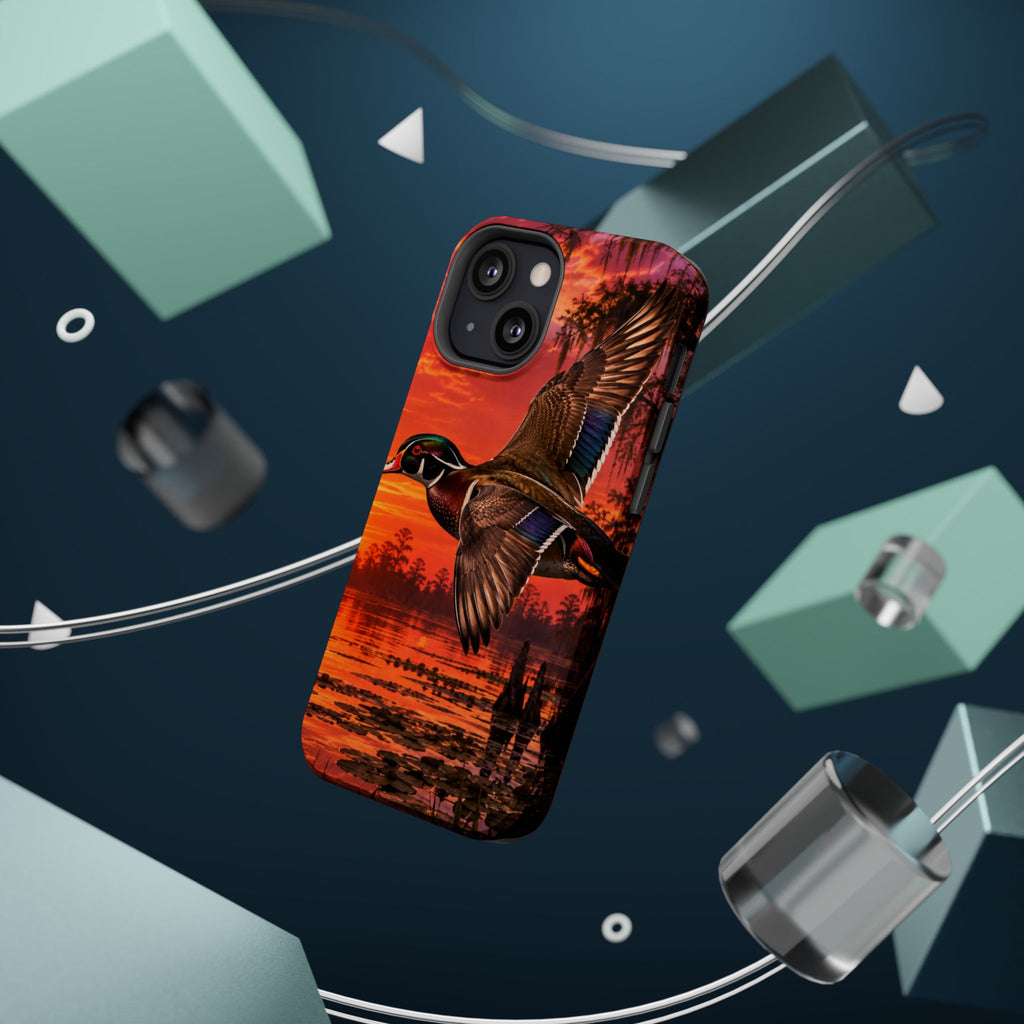 Wood Duck Sunset Phone Case — Magnetic Impact-Resistant