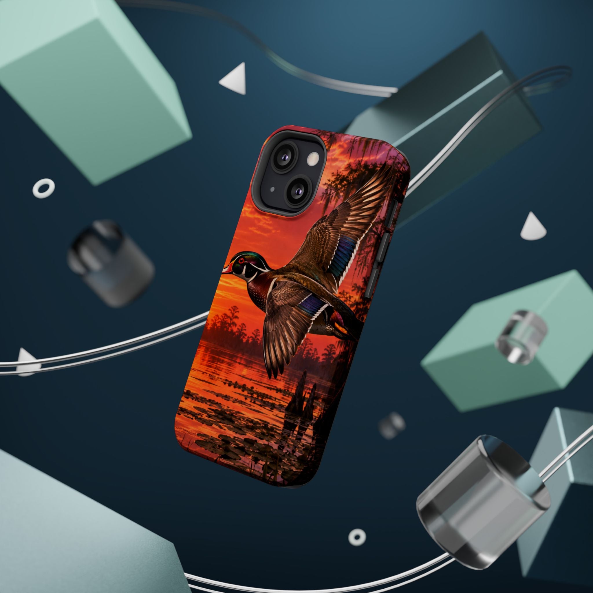 Wood Duck Sunset Phone Case — Magnetic Impact-Resistant