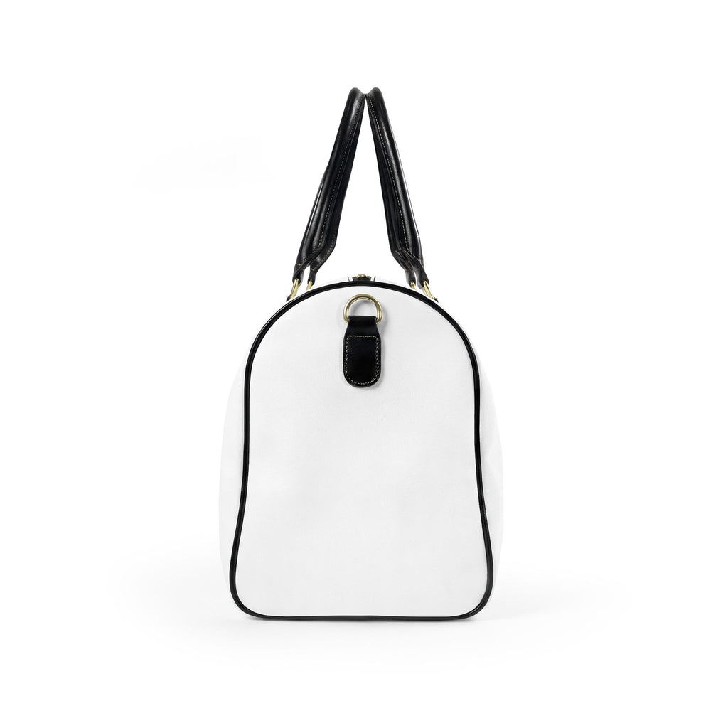 Faux Leather Weekender Bag — Stylish White Travel Duffel