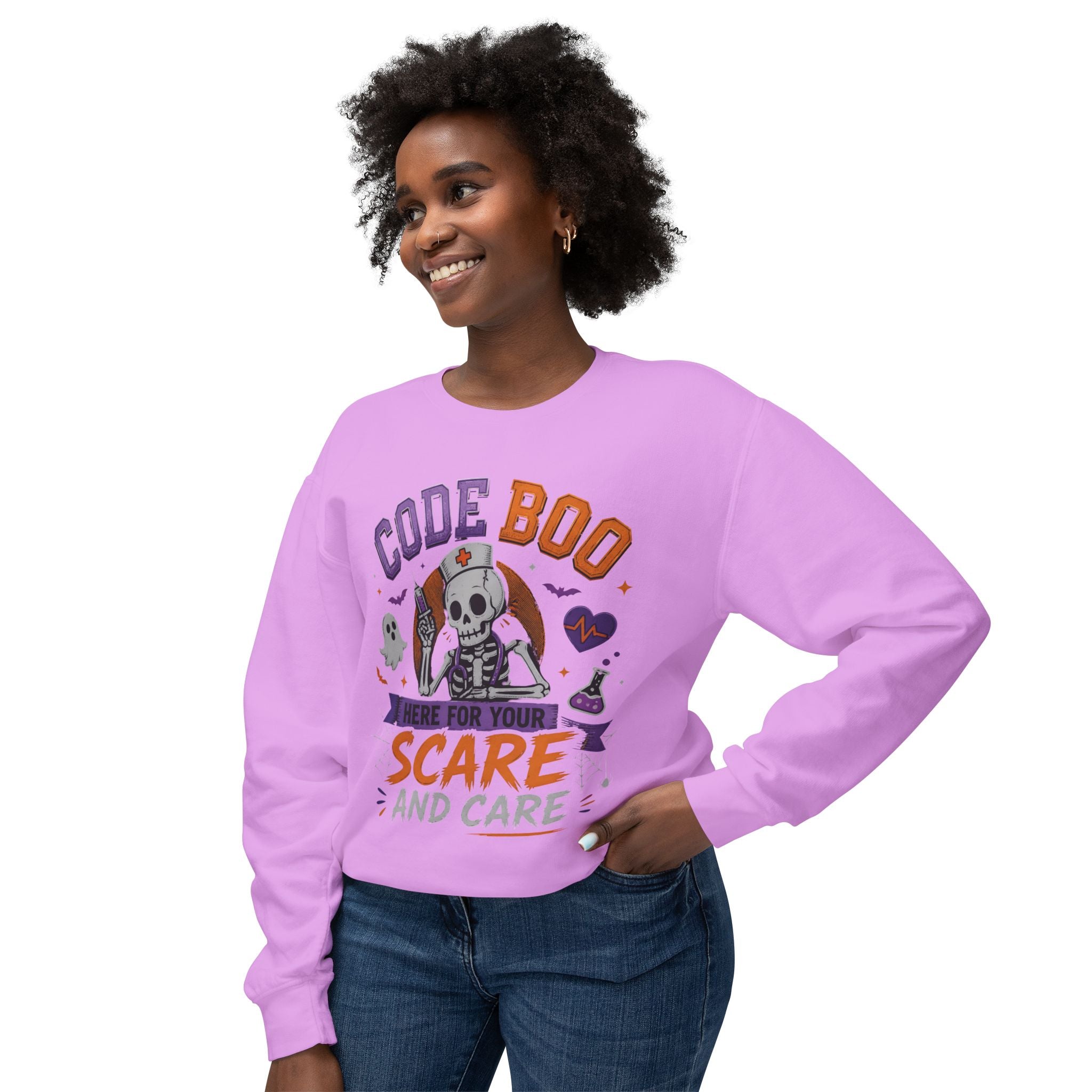 Nurse Skeleton 'Code Boo' Sweatshirt