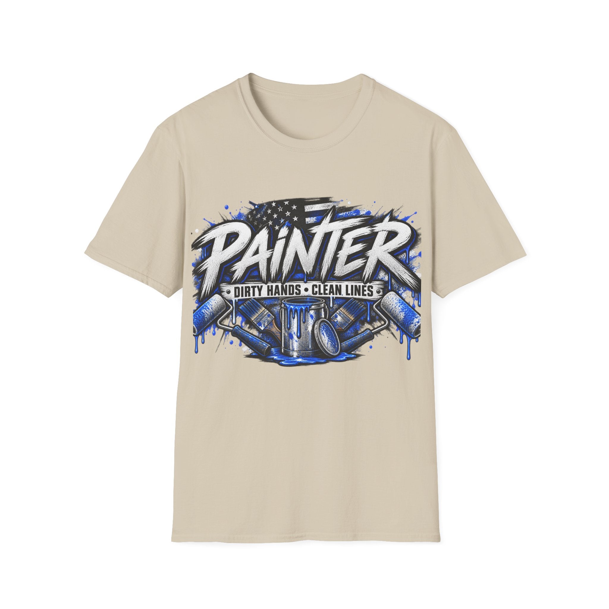 Painter T-Shirt — "Dirty Hands • Clean Lines" Graphic Tee for Painters