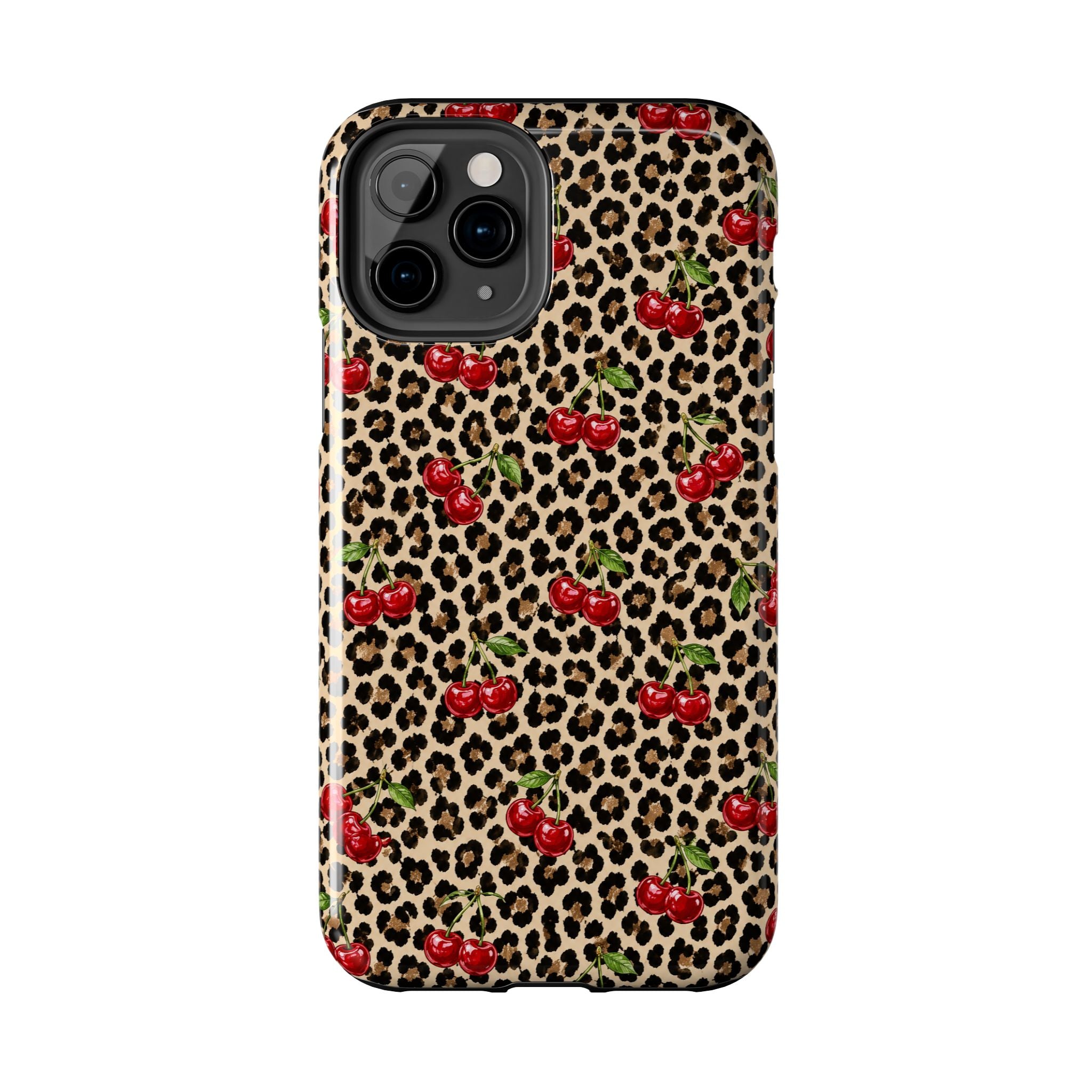 Cherry Leopard Tough Phone Case