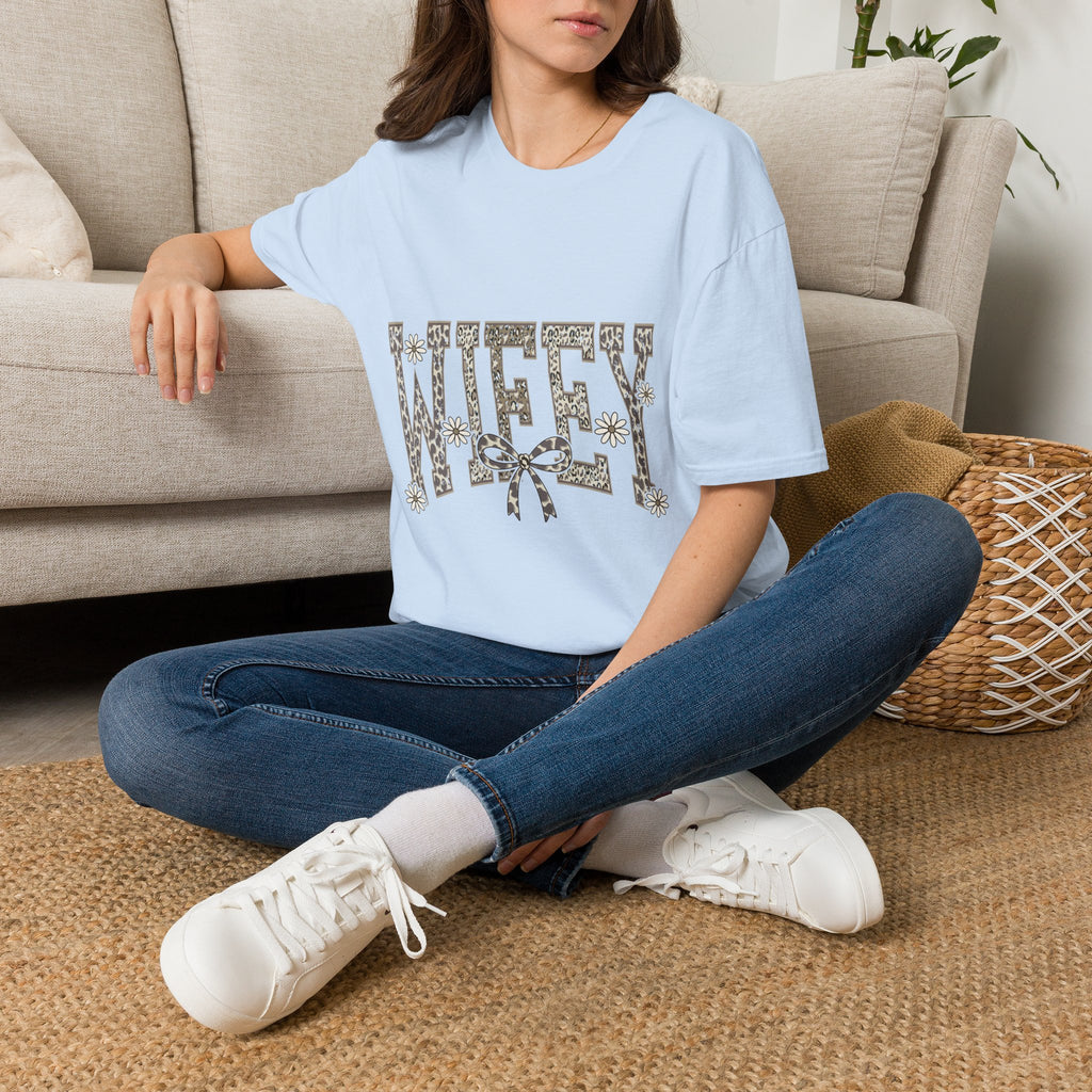 Wifey Leopard Floral T-Shirt