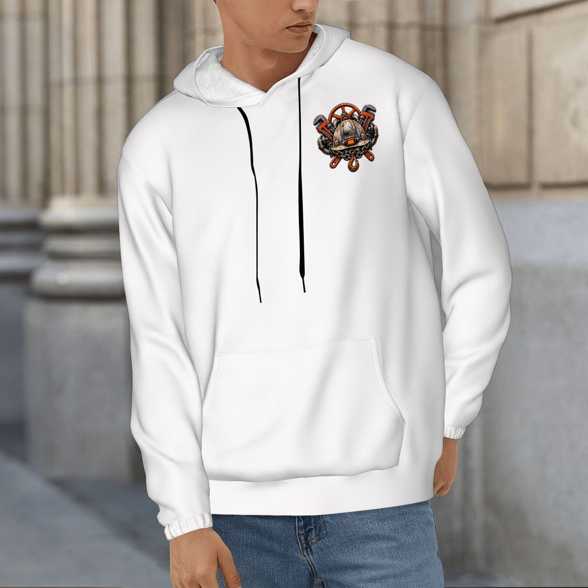 Mens Hoodie with Pockets Industrial