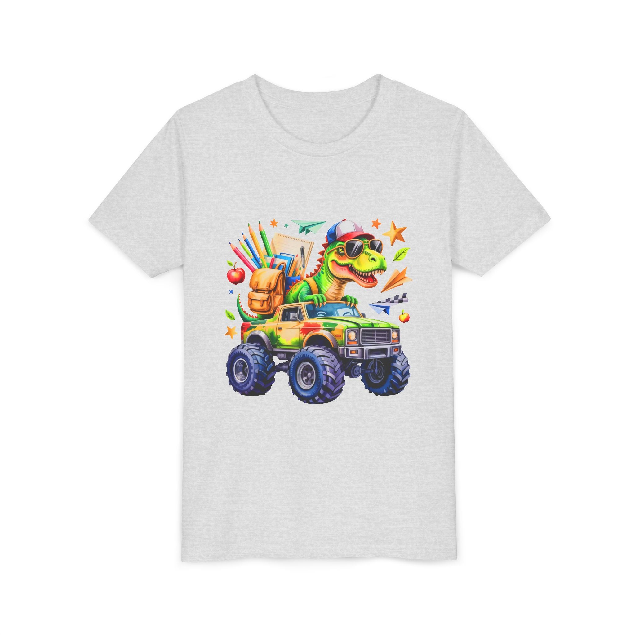 Dino School Monster Truck Kids Tee