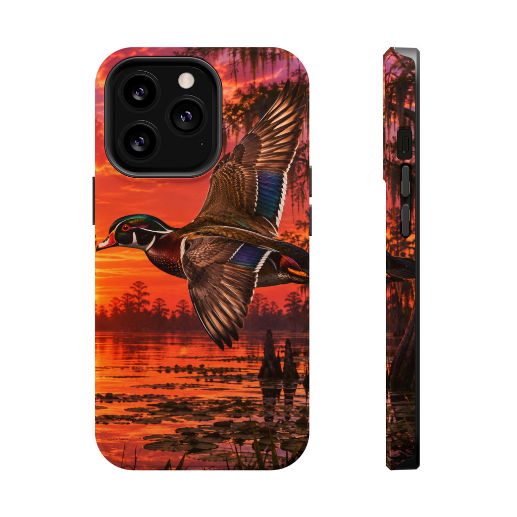 Wood Duck Sunset Phone Case — Magnetic Impact-Resistant