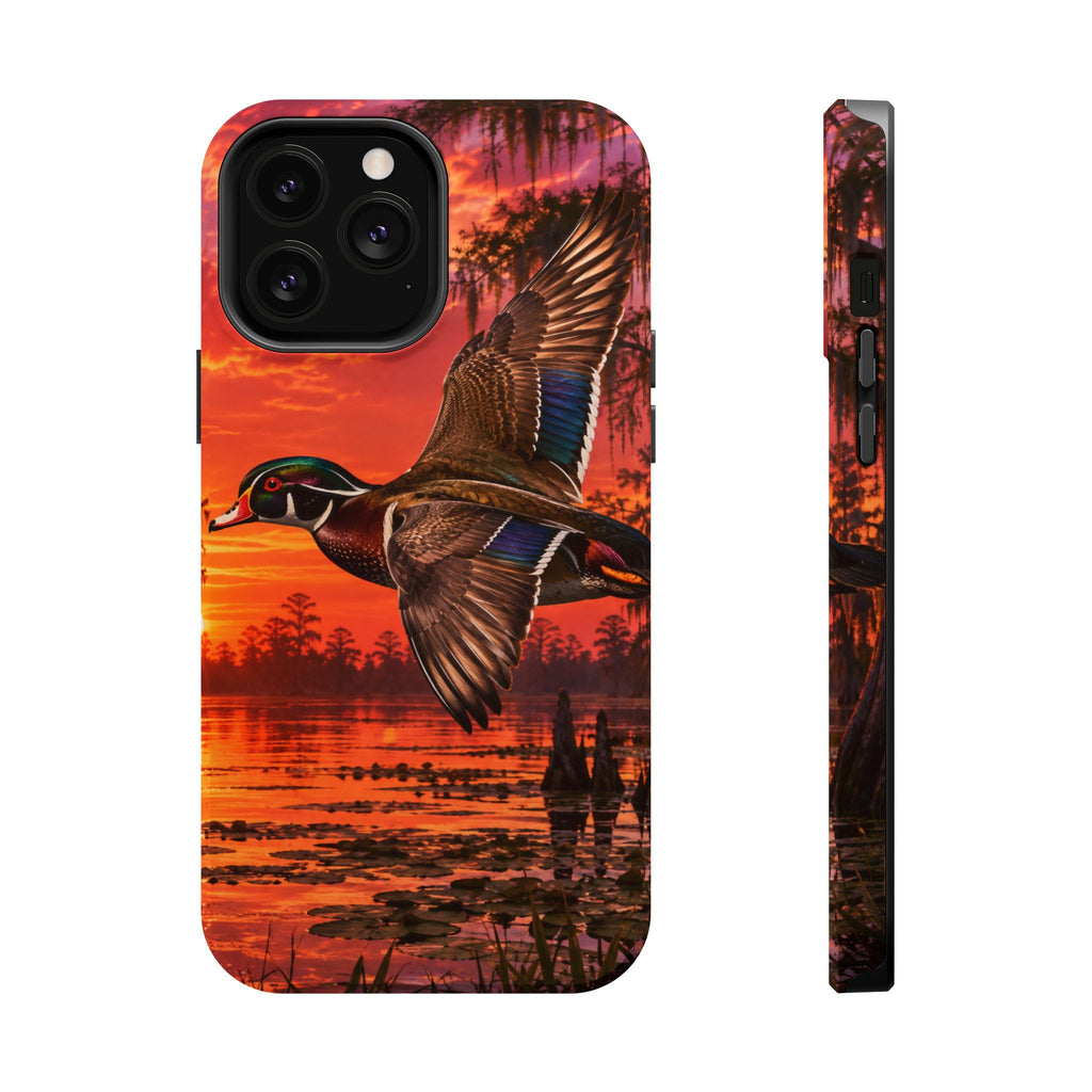 Wood Duck Sunset Phone Case — Magnetic Impact-Resistant