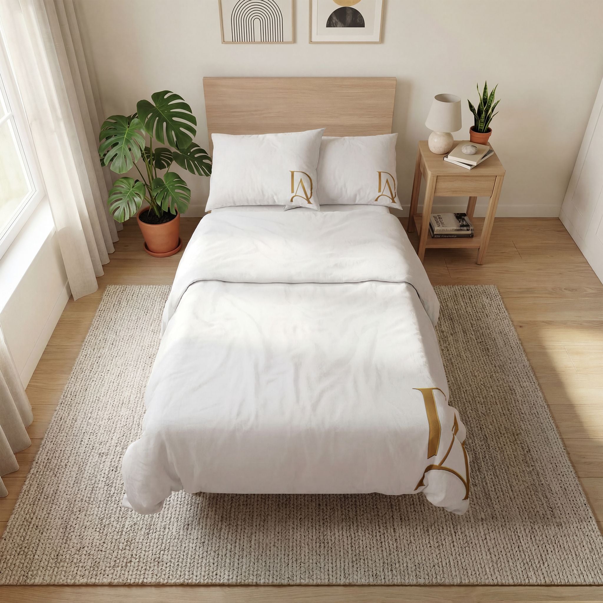 Quilted Duvet Cover Set — Bedding (3-Piece)