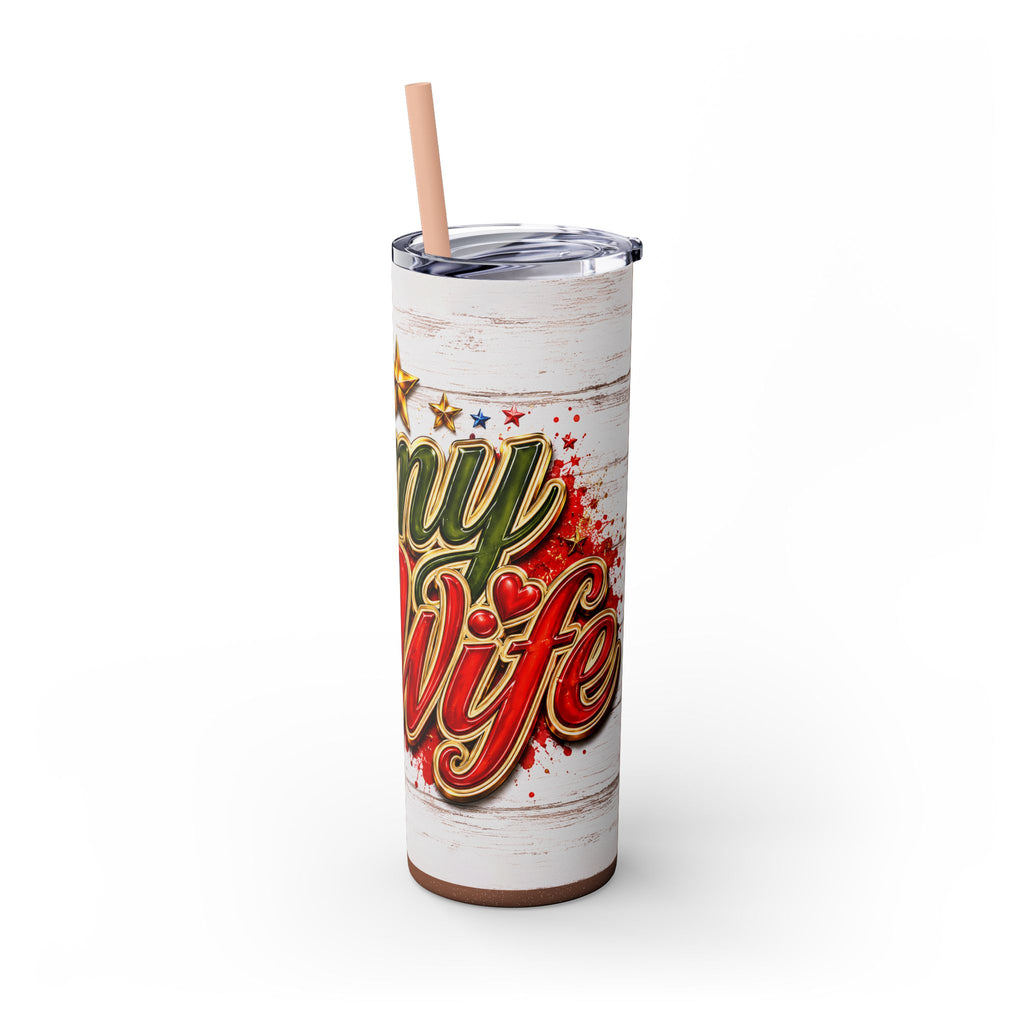Army Wife Tumbler With Changeable Colored Straw