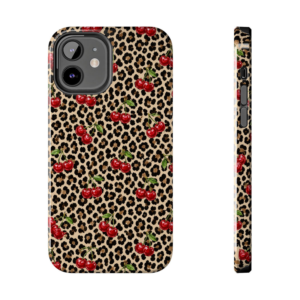 Cherry Leopard Tough Phone Case