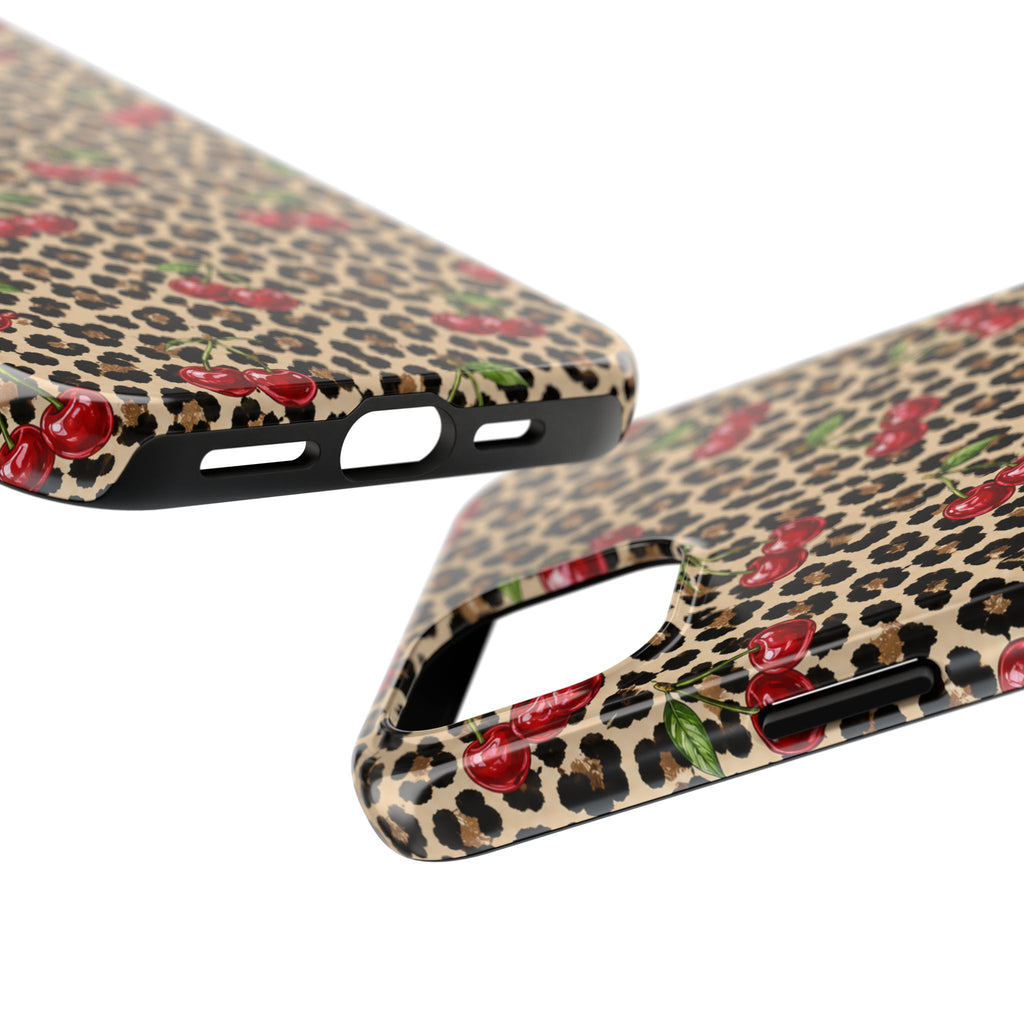 Cherry Leopard Tough Phone Case