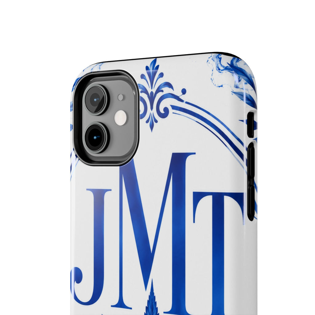 Phone Case — Blue Monogram ‘JMT’ with Leaf Emblem