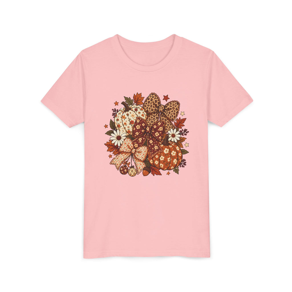 Youth Tee — Autumn Pumpkin Bouquet Graphic Shirt