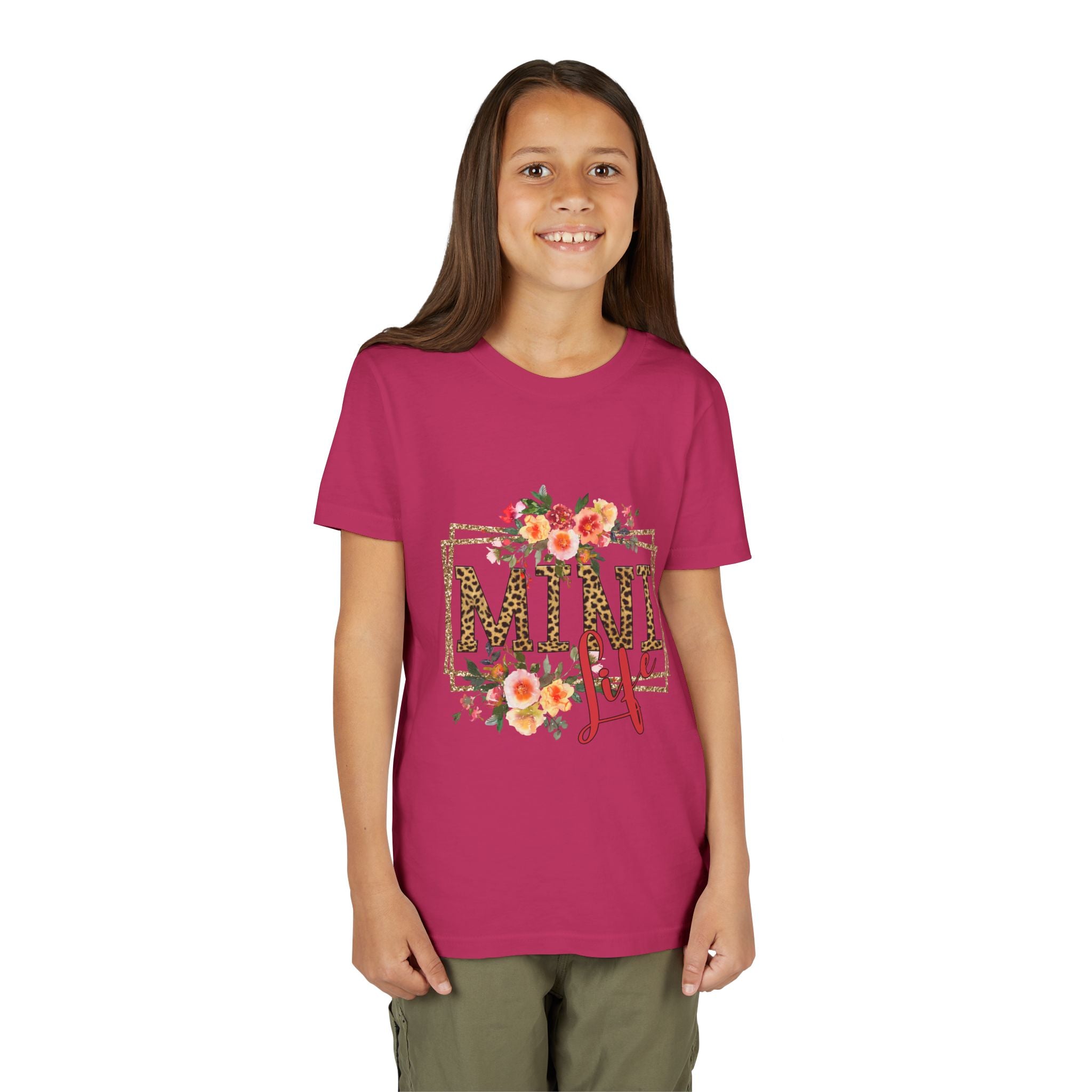 Mini Me Floral Leopard Youth Tee