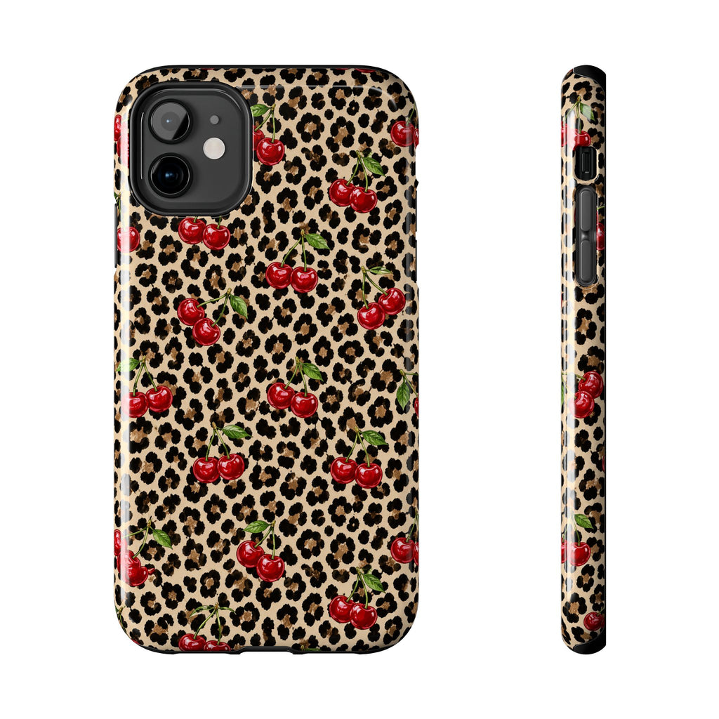 Cherry Leopard Tough Phone Case