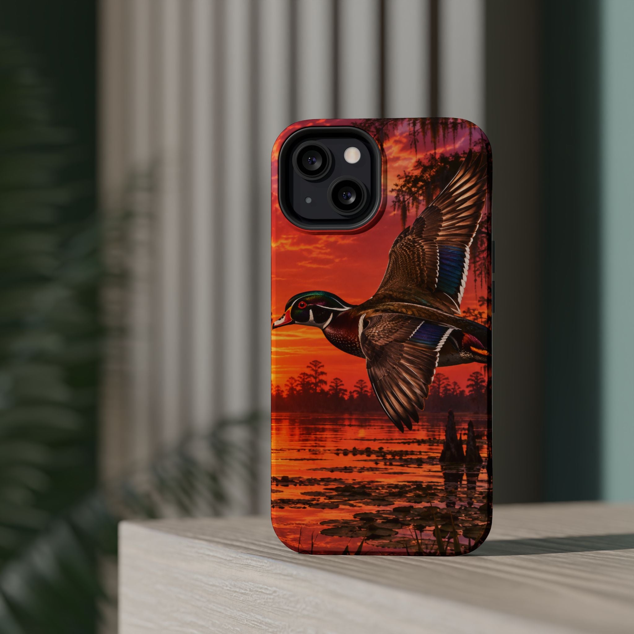 Wood Duck Sunset Phone Case — Magnetic Impact-Resistant