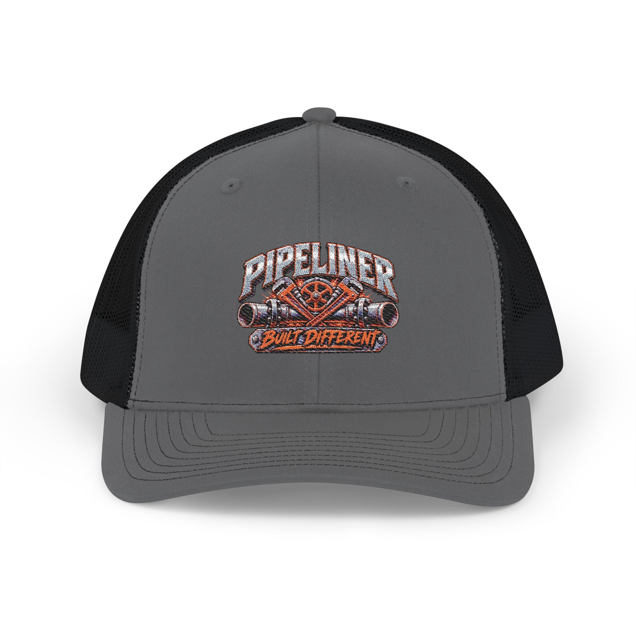 Pipeliner Trucker Cap – Embroidered Snapback Mesh Hat
